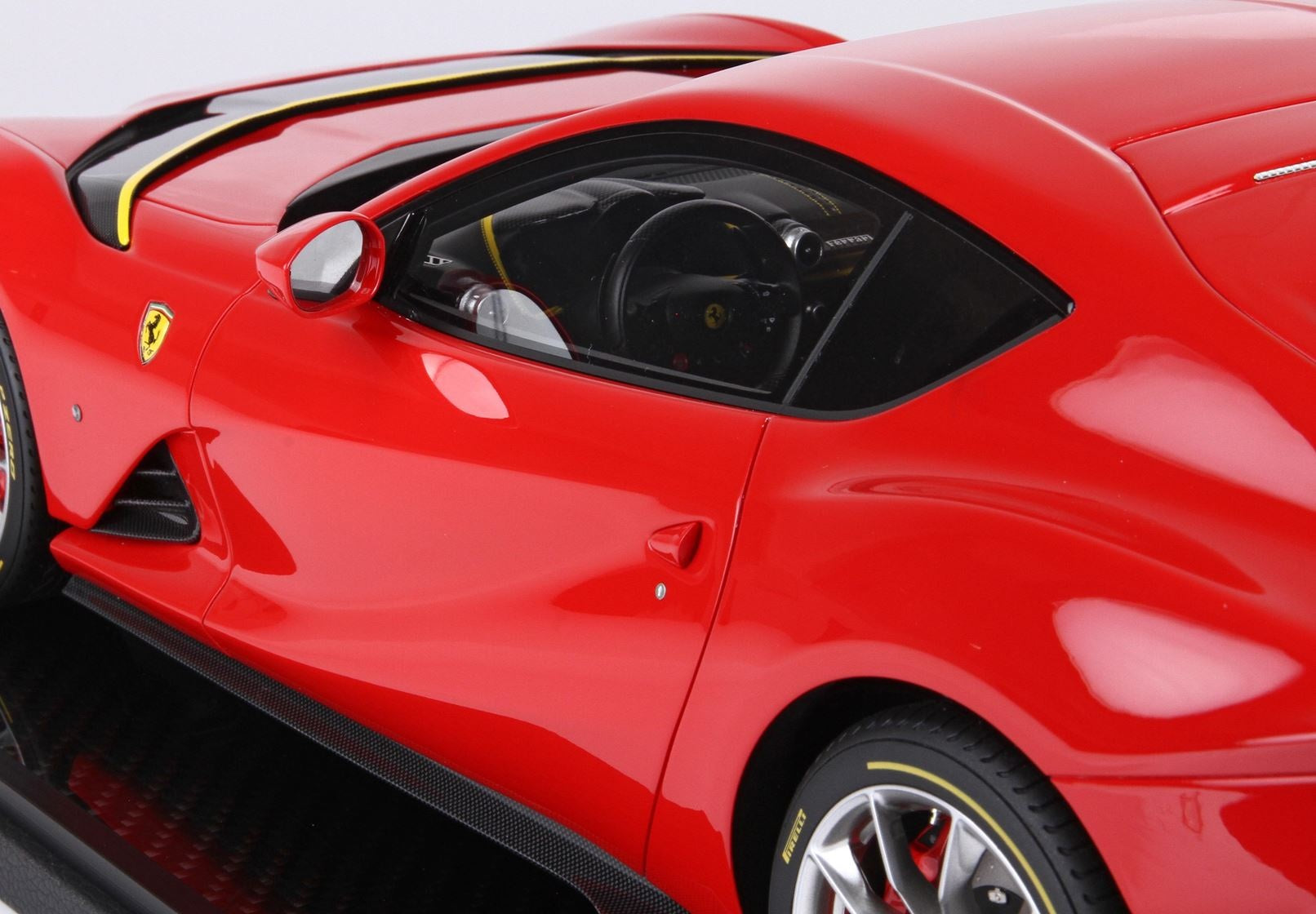 1/12 BBR Ferrari 812 Competizione Yellow details Rosso Corsa 322 BBR1215B2