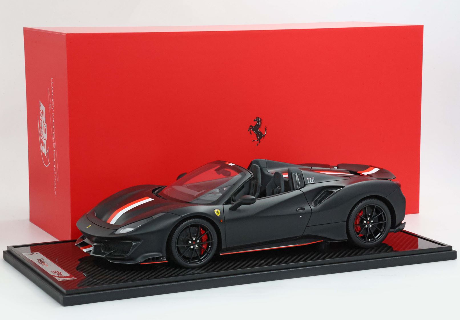 1/12 BBR Ferrari 488 Pista Spider Open roof Charles Leclerc LE 46 pcs BBR1225CL