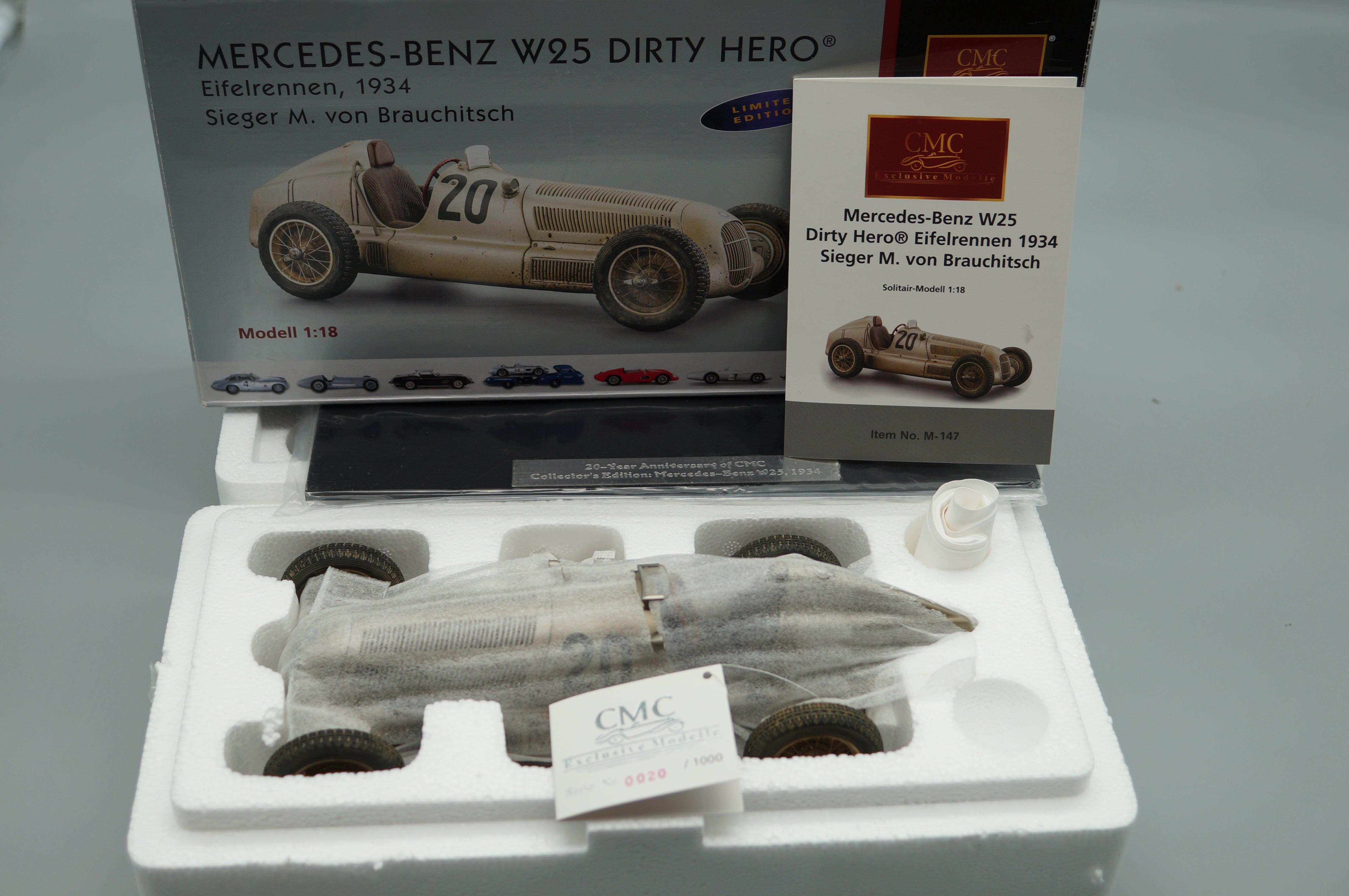 Mercedes-Benz W25 #20 'Dirty Hero' collectors edition 20 Jahre CMC M-147 LE 1000 pcs AA492