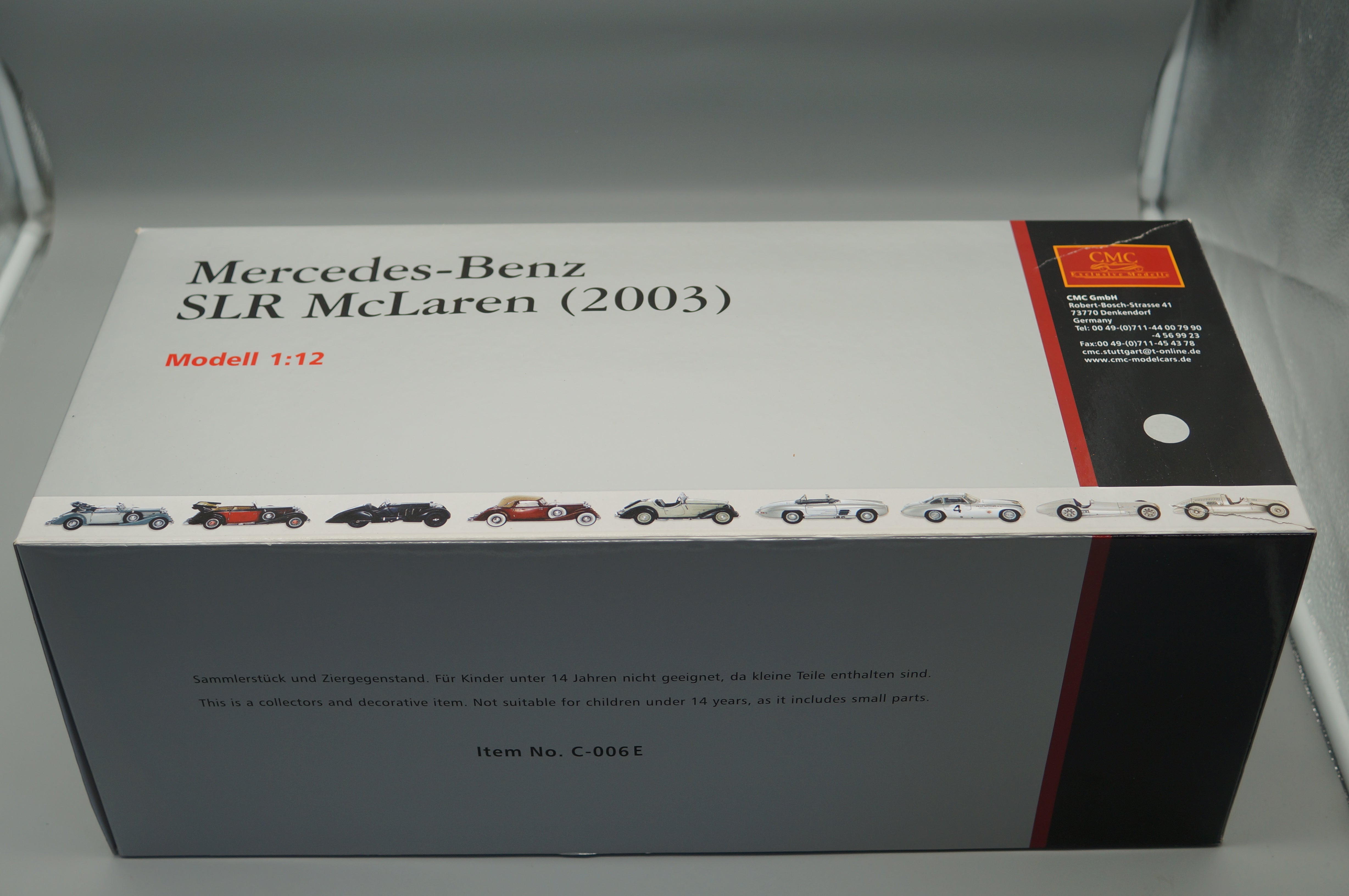 1/12 Mercedes-Benz SLR McLaren 2003 SILBER #047 CMC C-006E -pre-owned -FH301