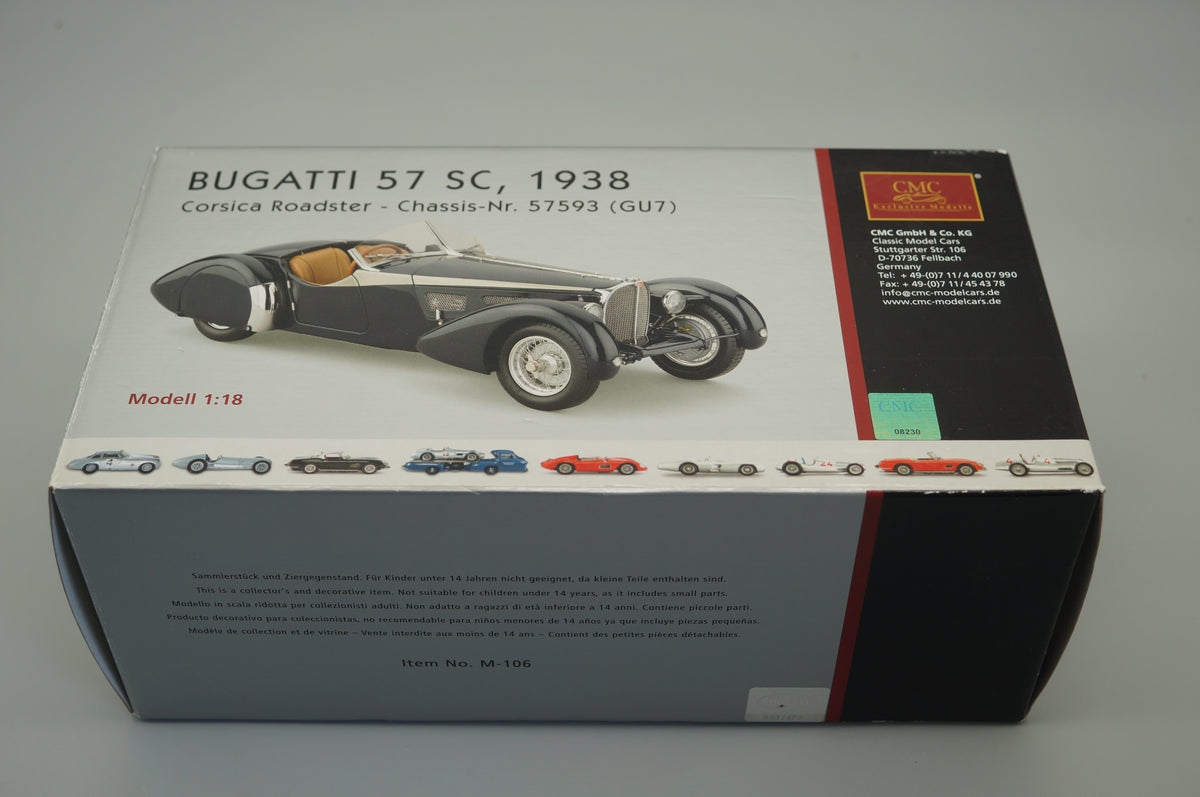 1/18 Bugatti 57 SC Corsica Roadster #0206 CMC M-106 -pre-owned -FH304