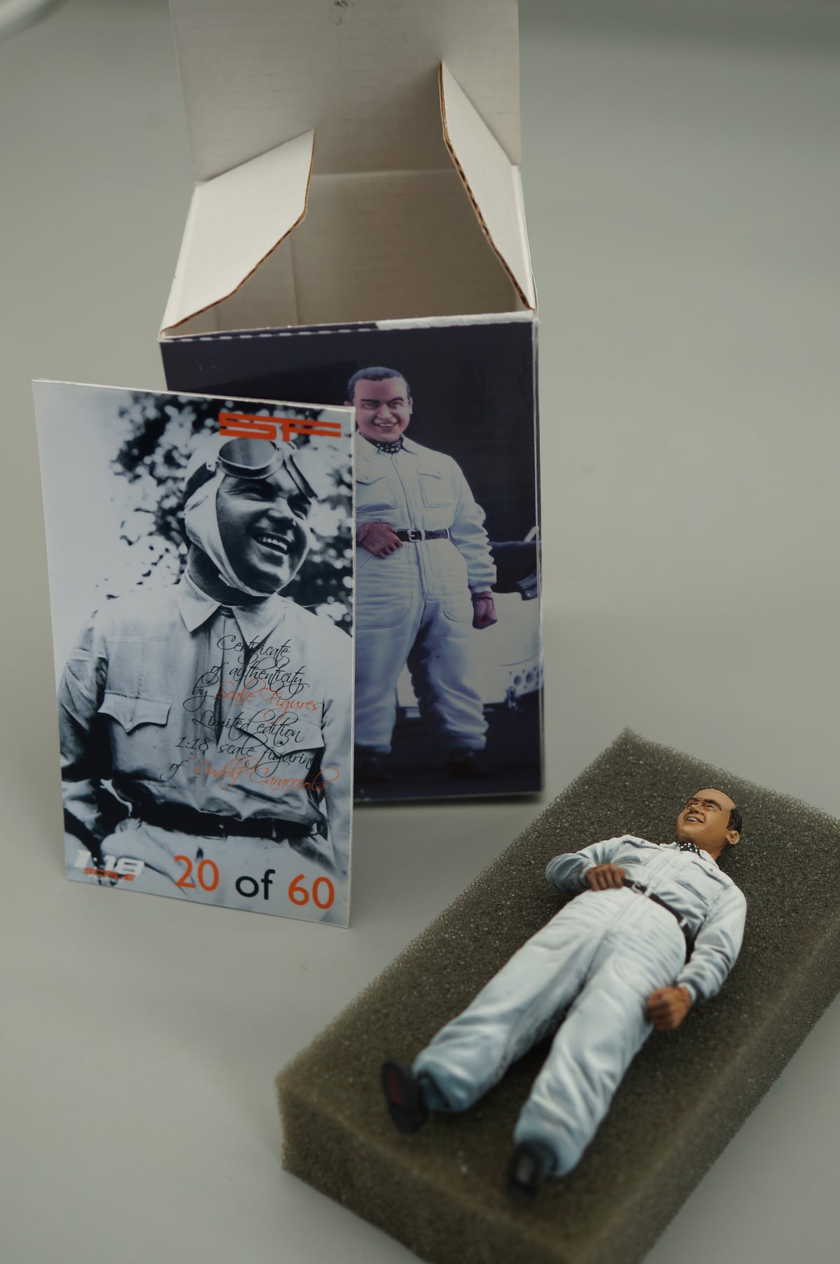 1/18 Driver Figure RUDOLF CARACCIOLA by SF Scale Figures #20/60 - Handmade - SF118058 -pre-owned