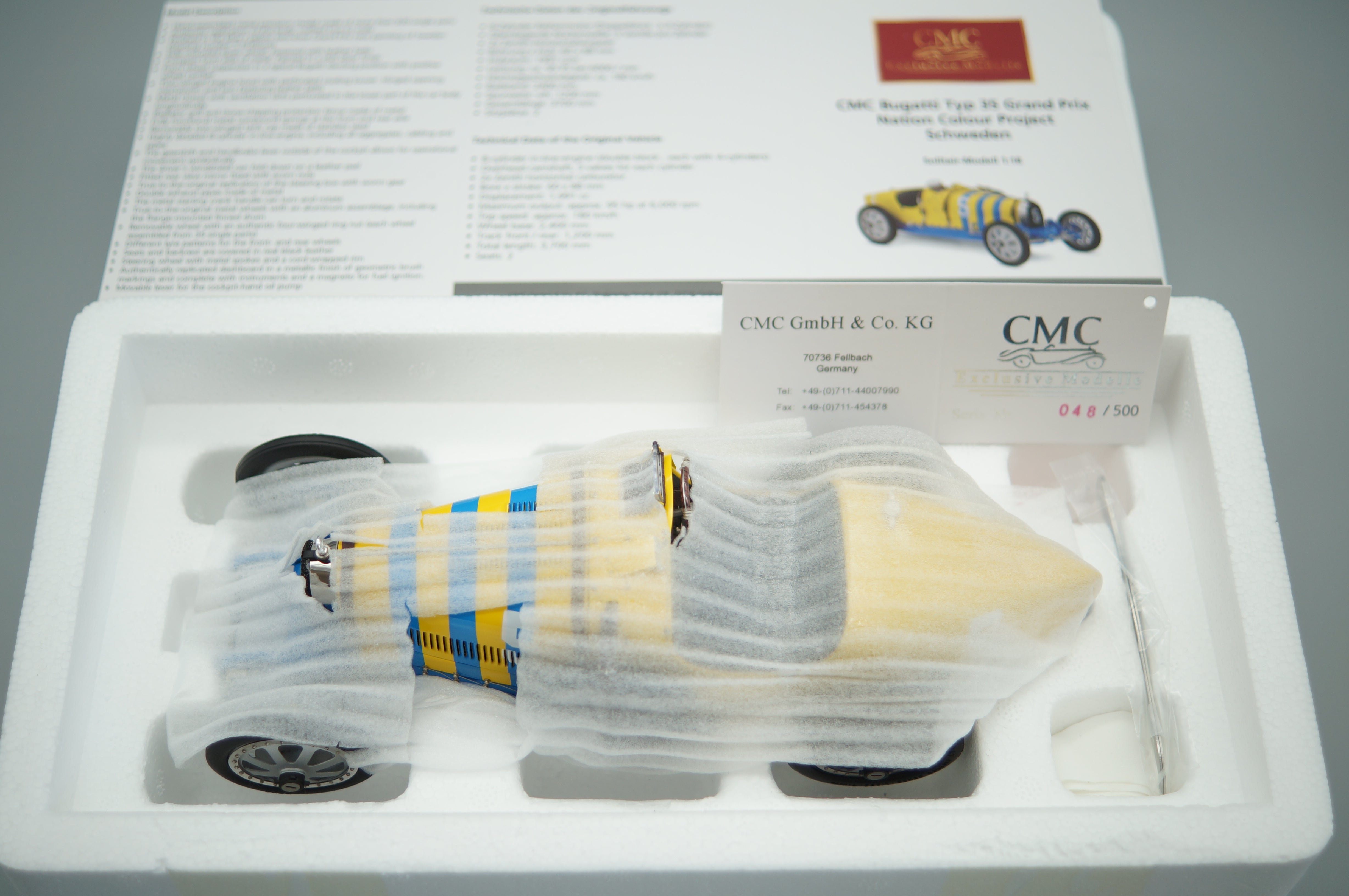 Bugatti T35 Nation Color Project - Sweden #5 LE 500 pcs. CMC M-100 011 -pre-owned- TS672