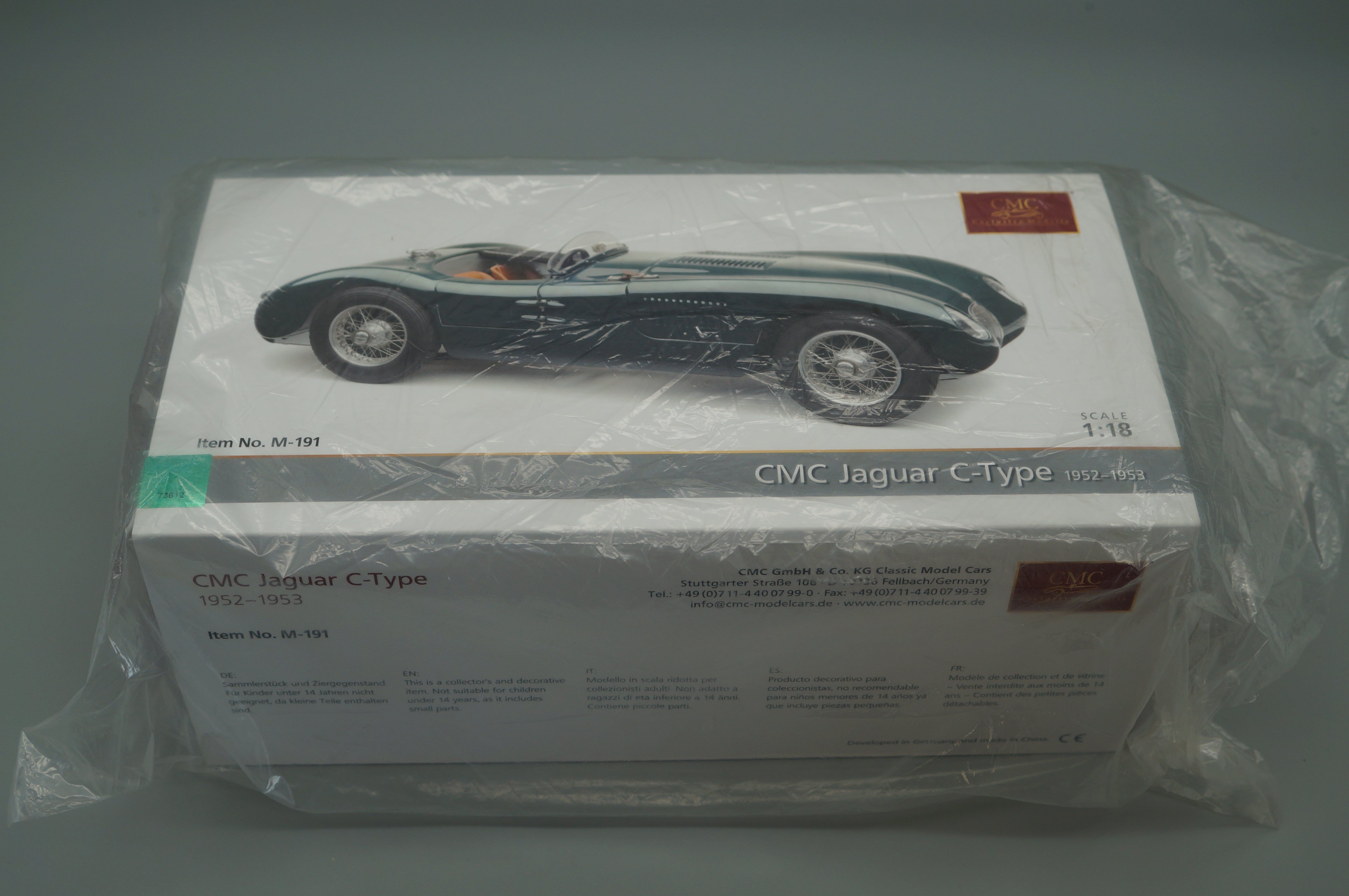 Jaguar C-Type British Racing Green 1952 CMC M-191 -pre-owned