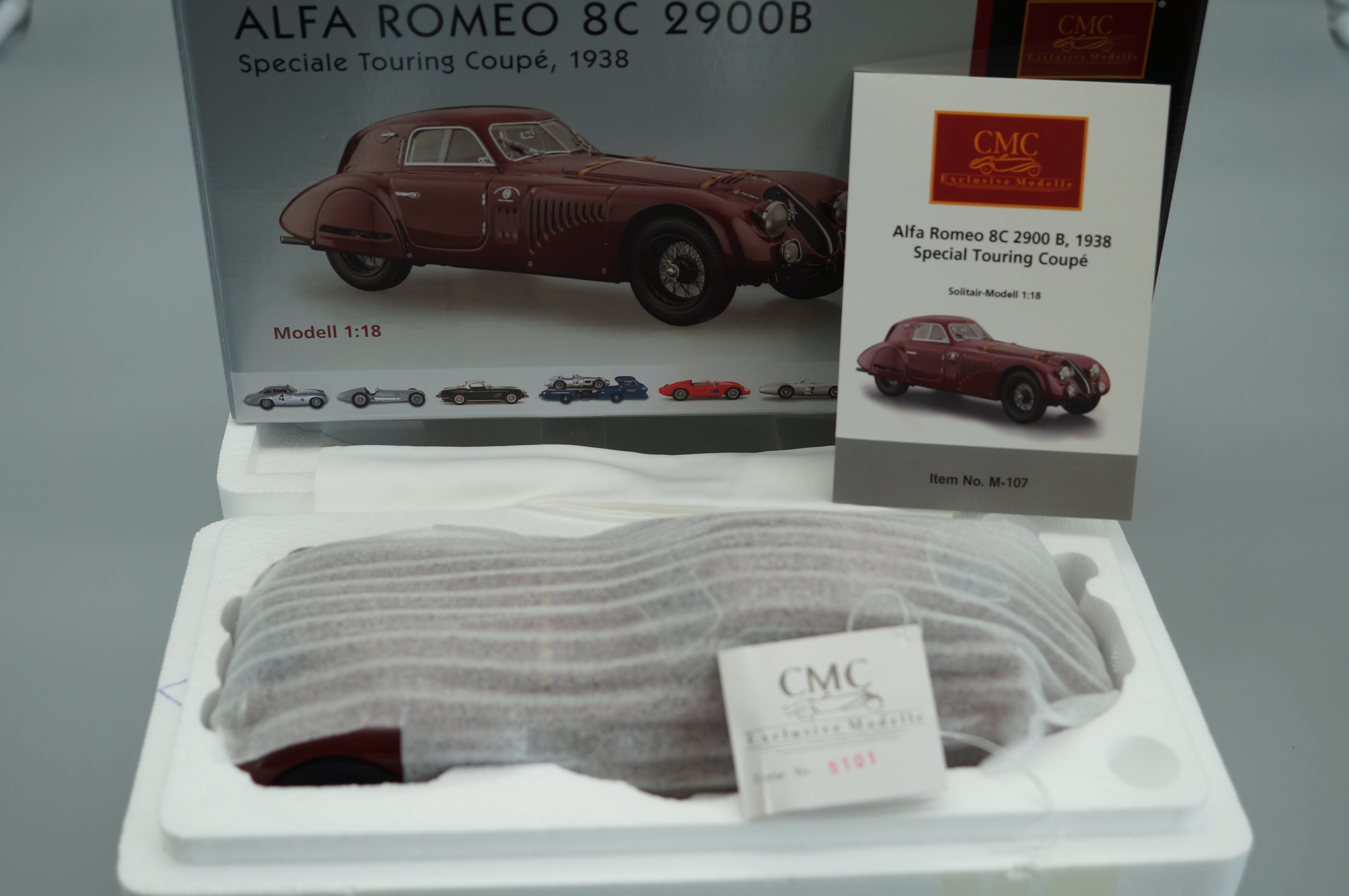 Alfa Romeo 8C 2900B Speciale Touring Coupe 1938 CMC M-107 -pre-owned- TS675