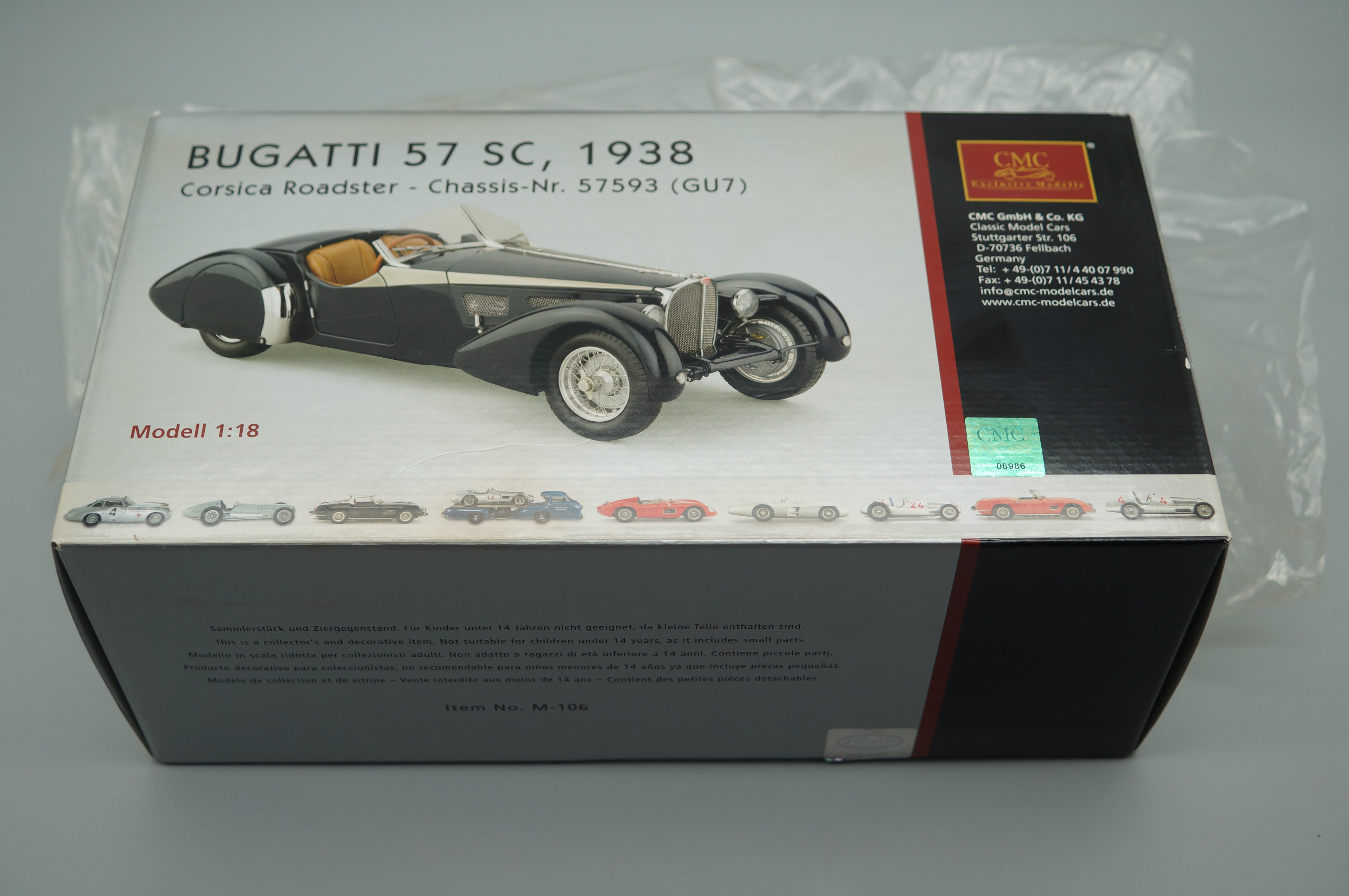 1/18 Bugatti 57 SC Corsica Roadster CMC M-106 -pre-owned- HPRF684