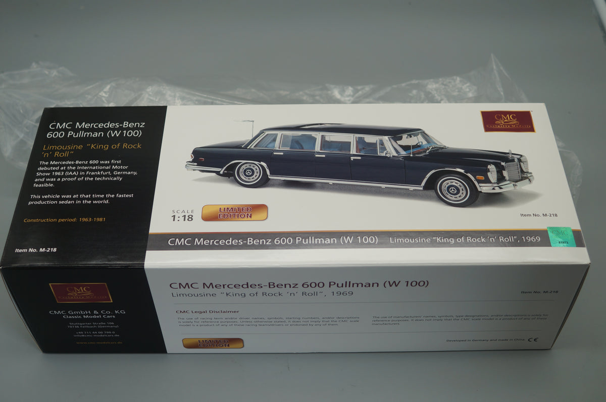 1/18 Mercedes-Benz 600 Pullman KING of ROCK’n ROLL #110/800 CMC M-218 -pre-owned- MH340
