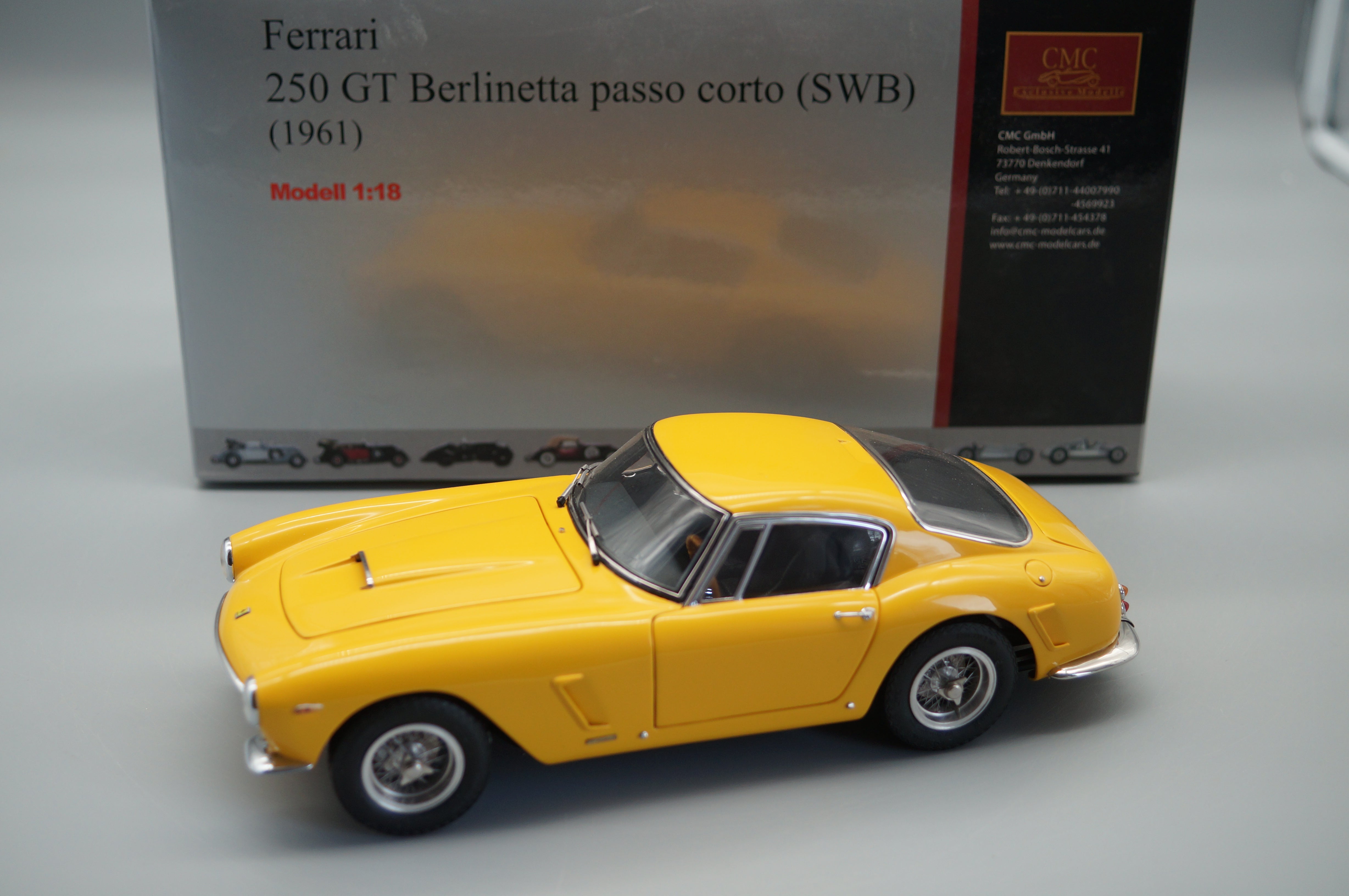 1/18 Ferrari 250 GT Berlinetta passo corto GELB #3600 CMC M-054 -pre-owned