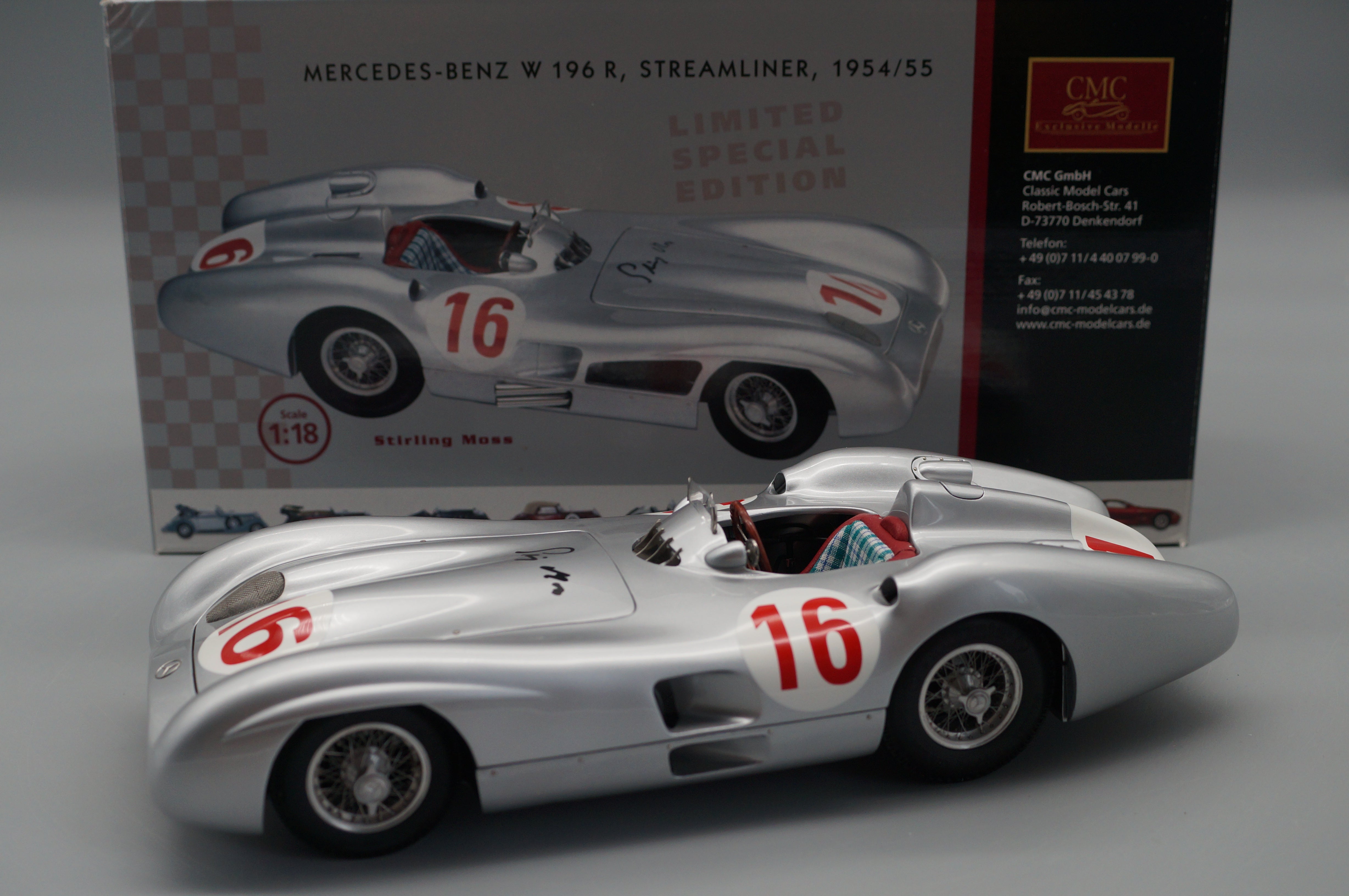 Mercedes-Benz W196R #16 signiert von Stirling Moss #716/800 CMC M-059 - pre-owned