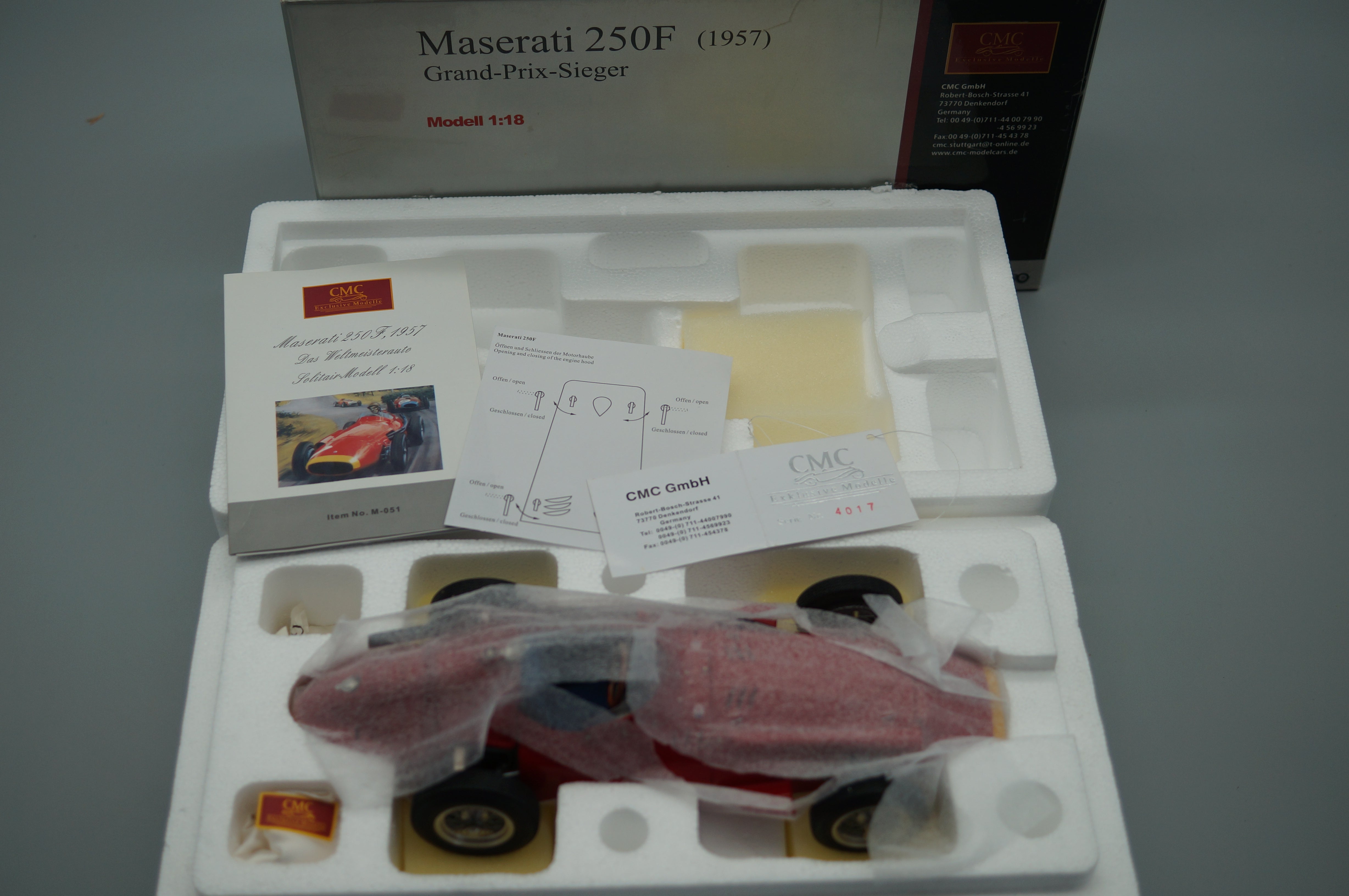 1/18 Maserati 250F #4017 CMC M-051 -pre-owned