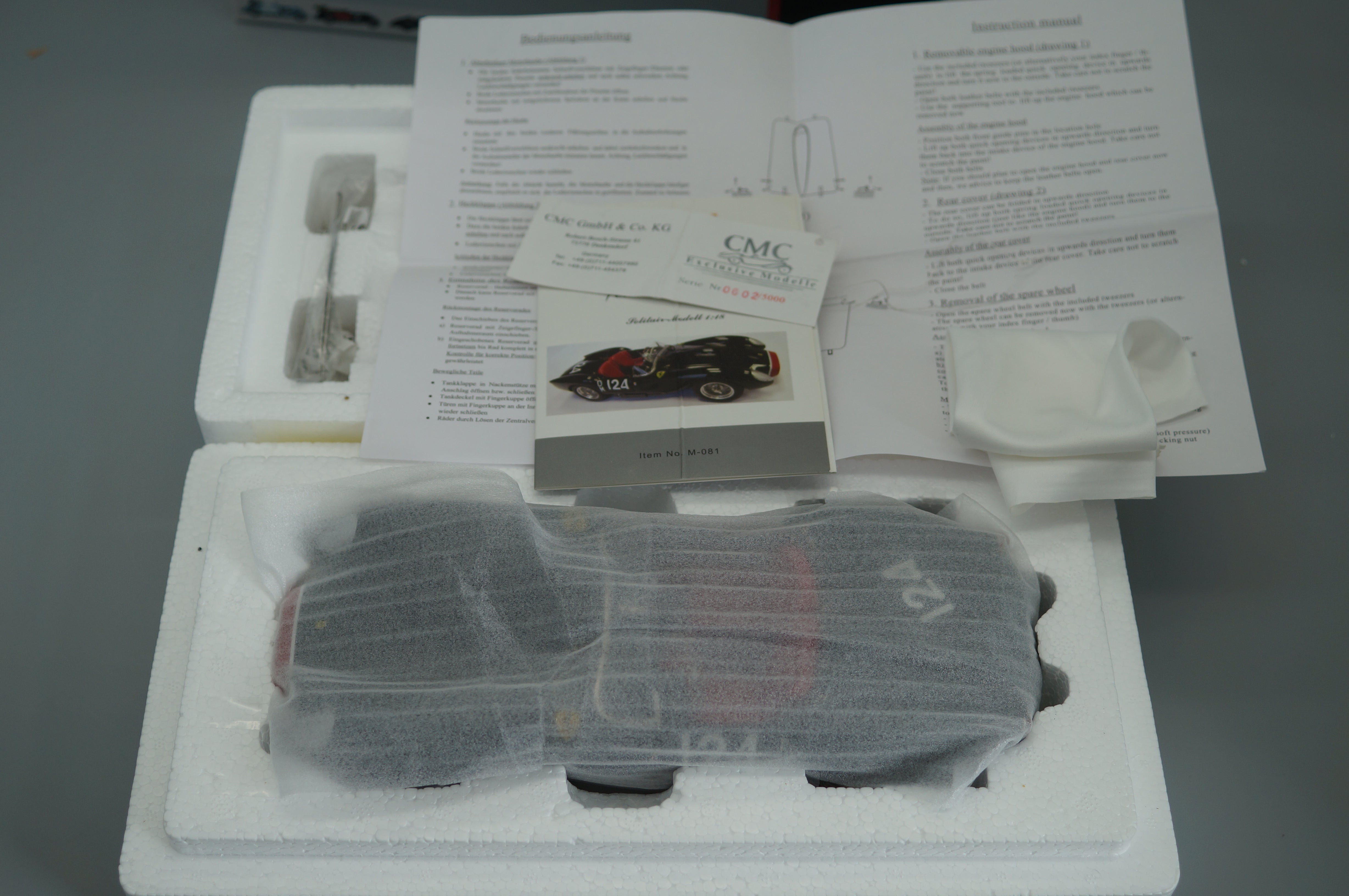 1/18 Ferrari 250 Testa Rossa #DM124 1958 (black) Limited Edition #0602/5000 pieces CMC M-081 -pre-owned-