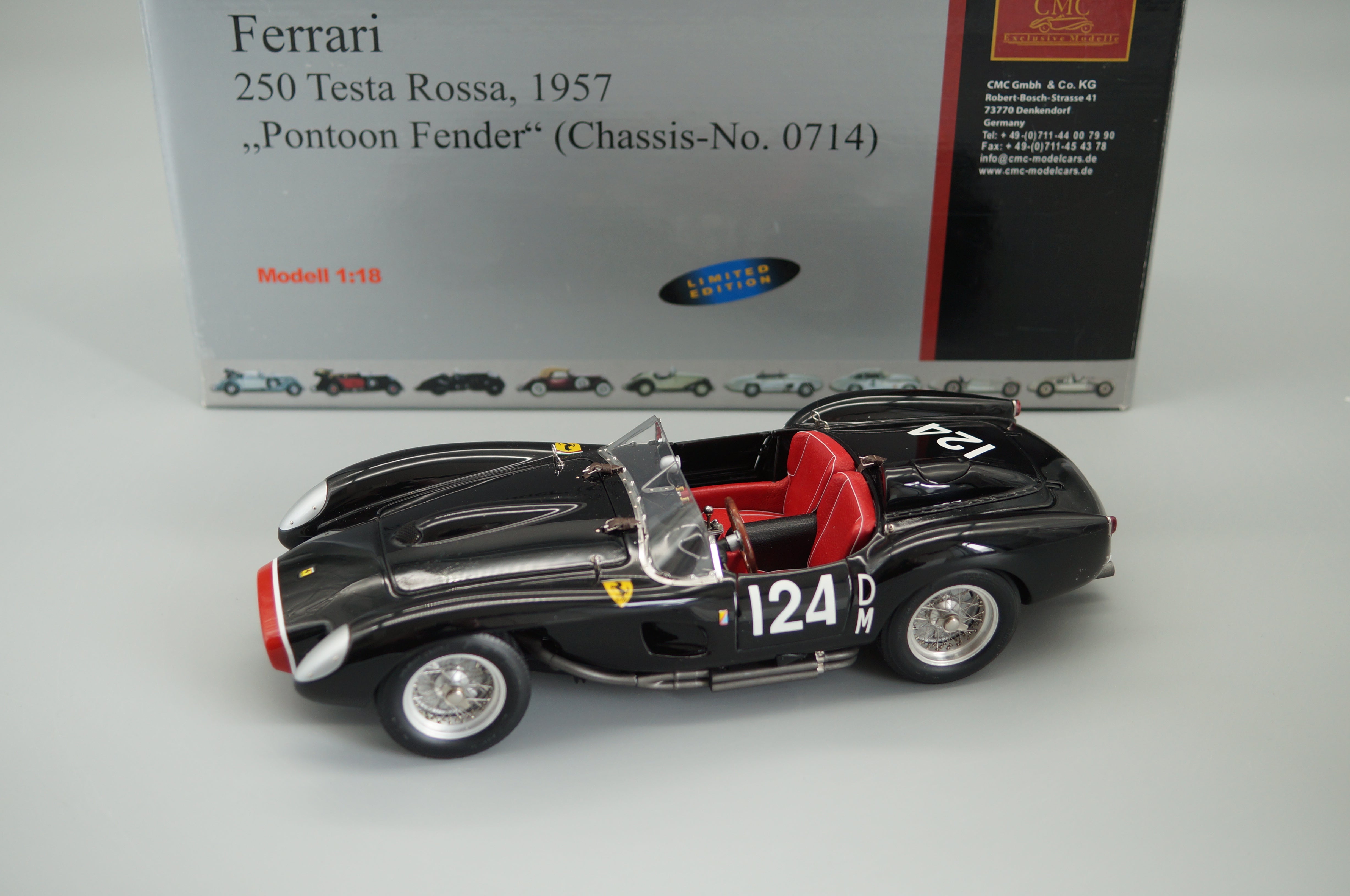 1/18 Ferrari 250 Testa Rossa #DM124 1958 (black) Limited Edition #0602/5000 pieces CMC M-081 -pre-owned-