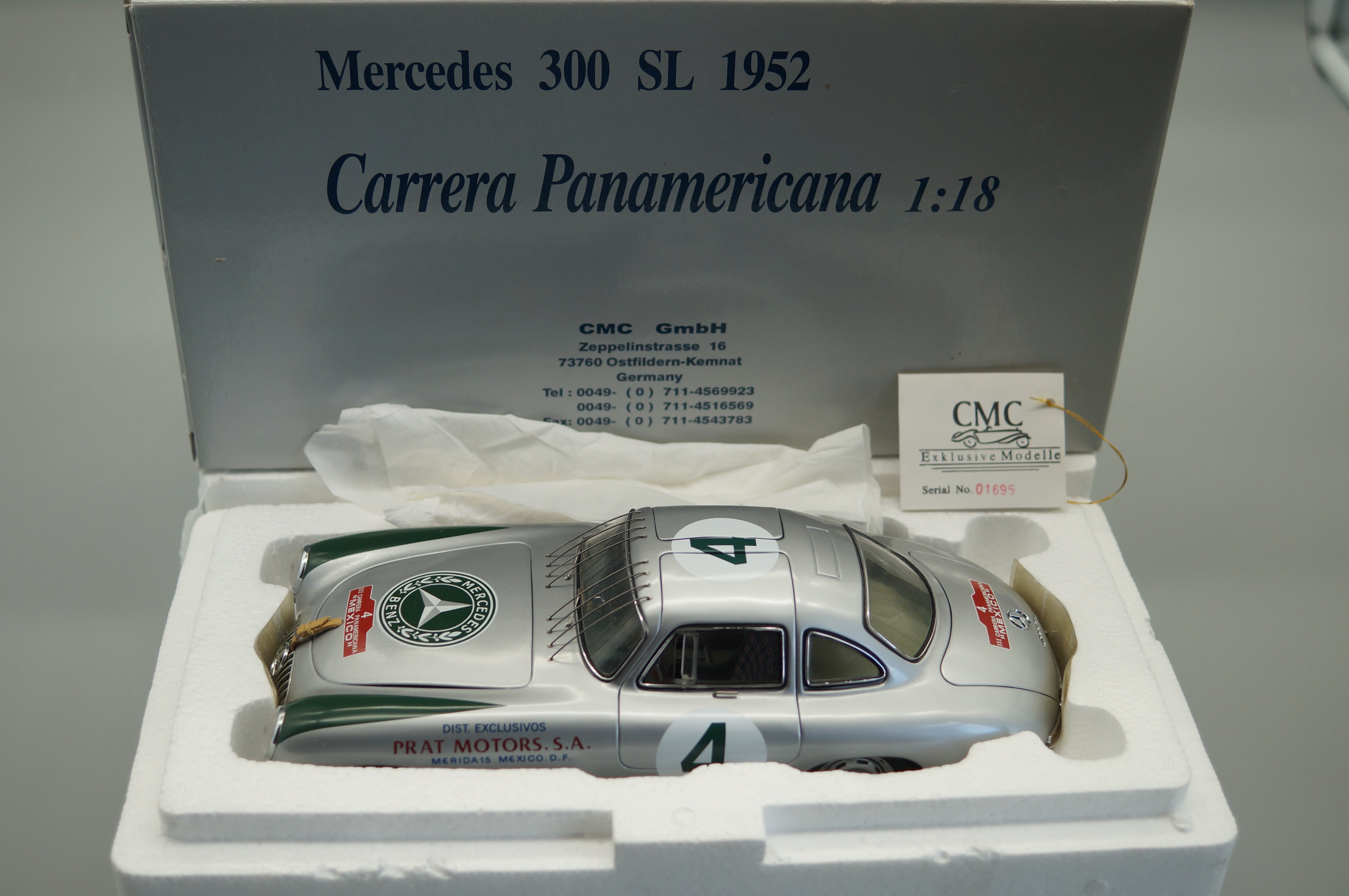 1/18 Mercedes-Benz 300SL #4 Panamericana #1695 CMC M-023 -pre-owned