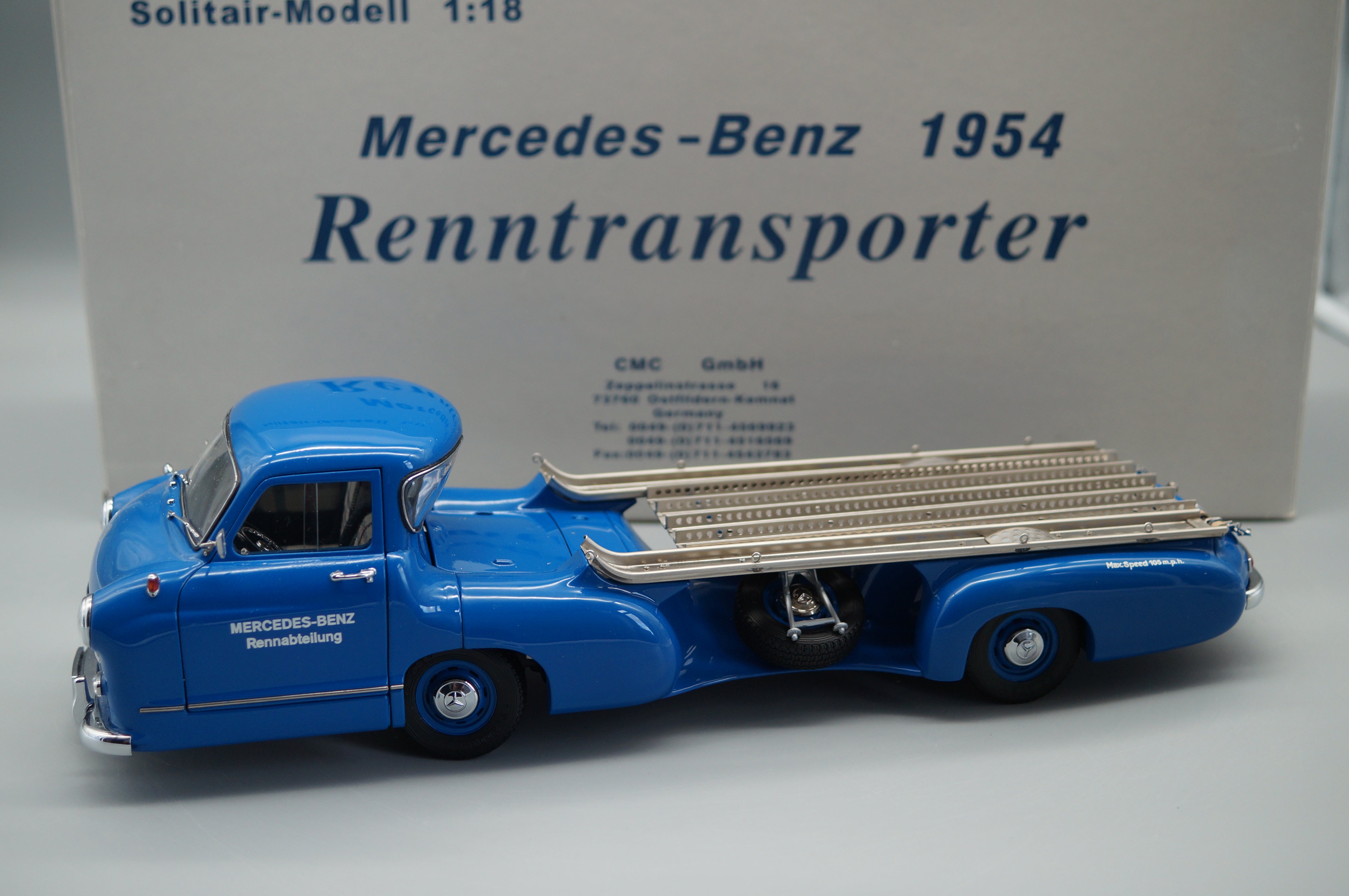 1/18 Mercedes-Benz Renntransporter Das blaue Wunder #1891 CMC M-036 - pre-owned