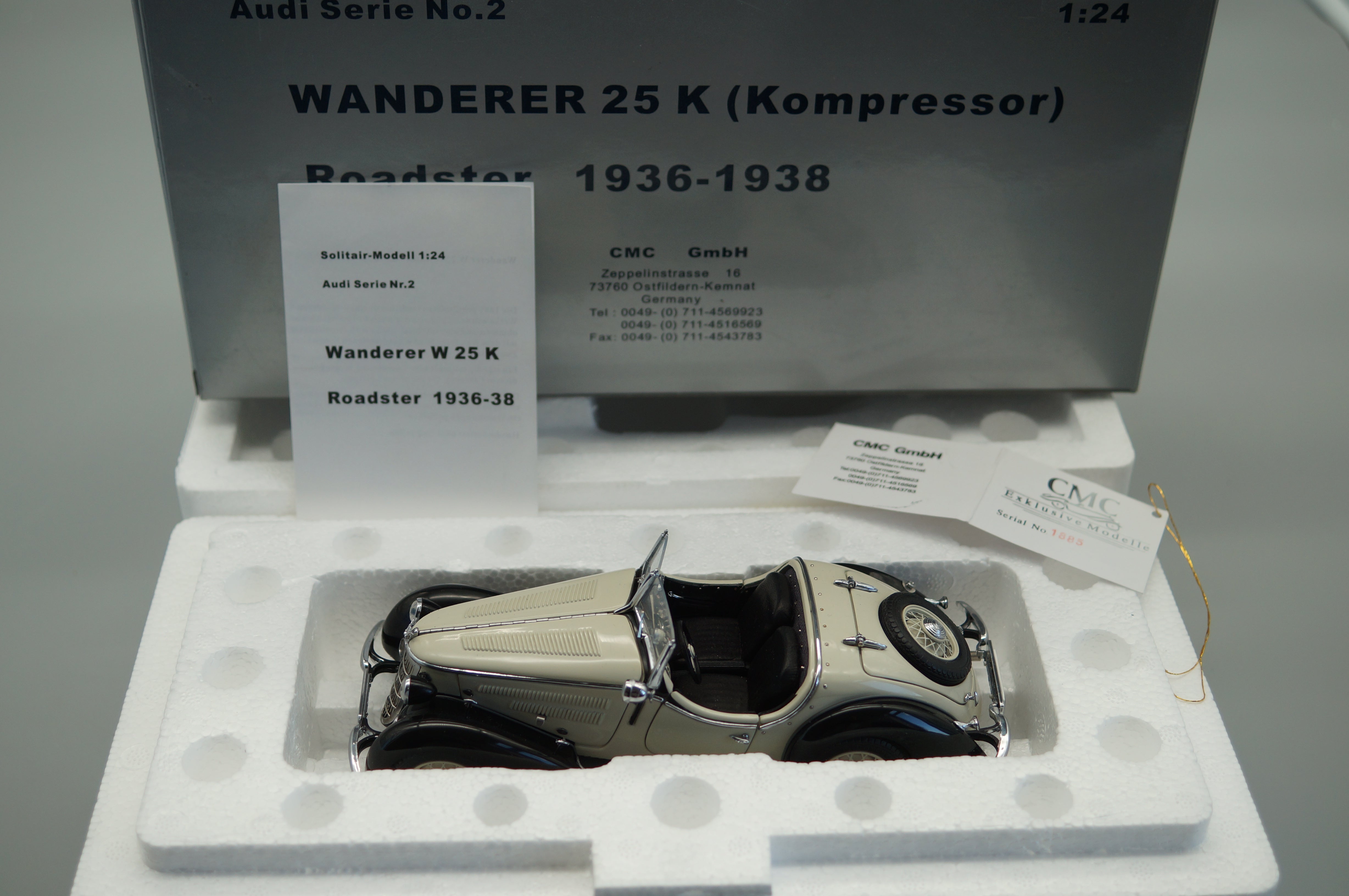 1/24 Wanderer 25 K Kompressor Roadster 1936 #1885 CMC M-028 -pre-owned