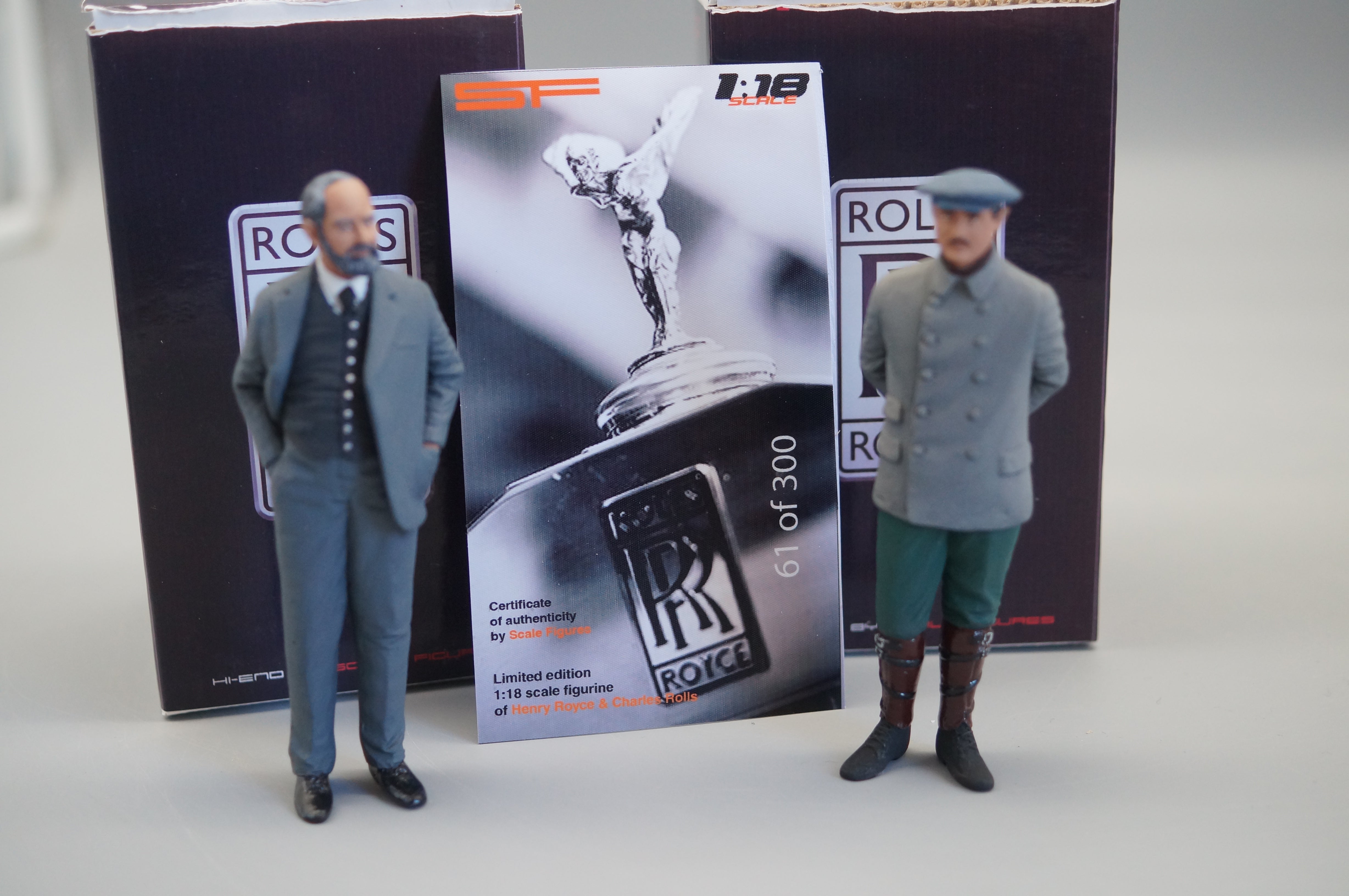 1/18 Charles ROLLS & Henry ROYCE von SF Scale Figures - Handarbeit - pre-owned TS994