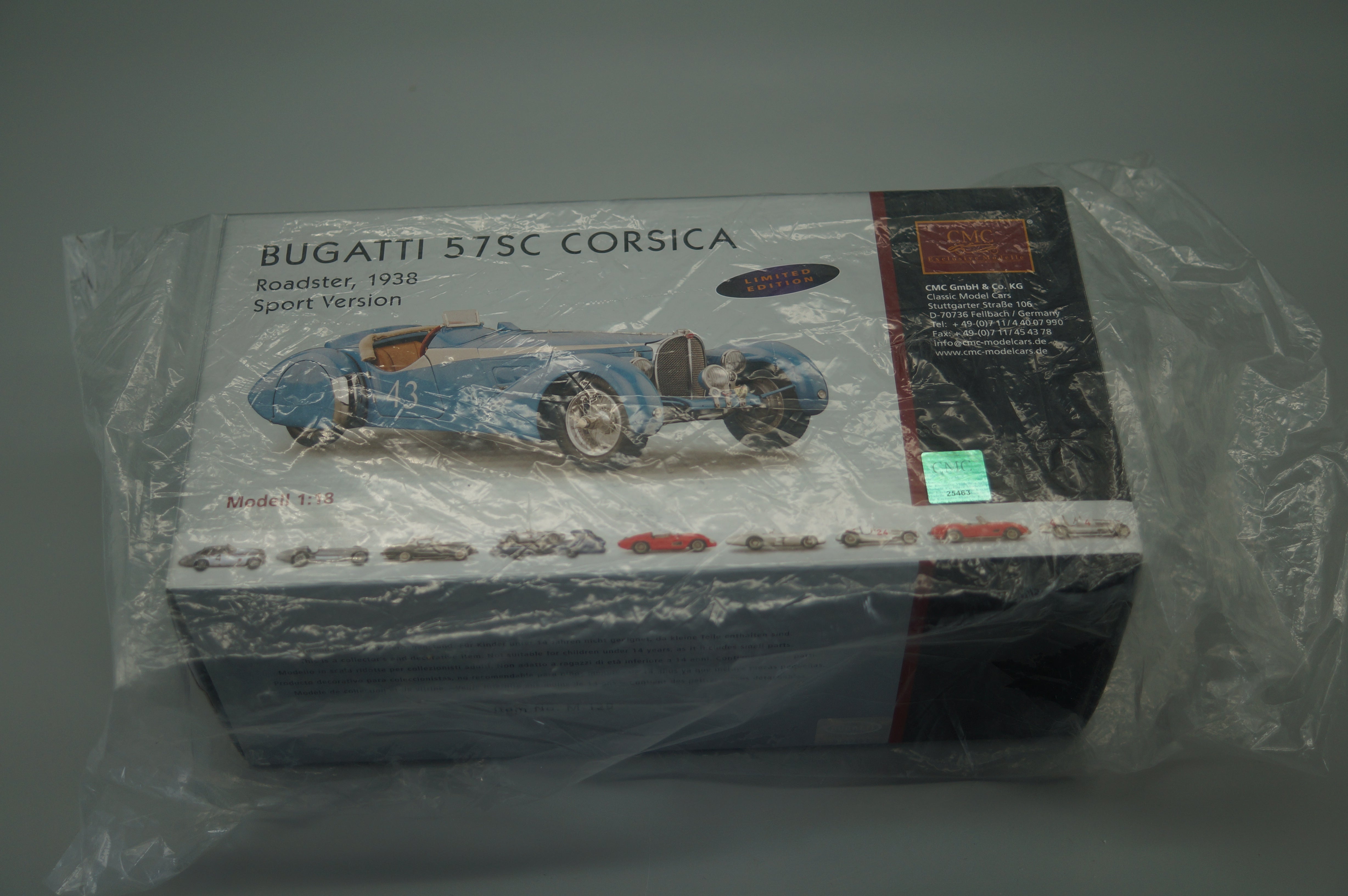 Bugatti 57 SC Corsica #43 Sport Version 1938 CMC M-129 Limited Edition 1,000 units - pre-owned