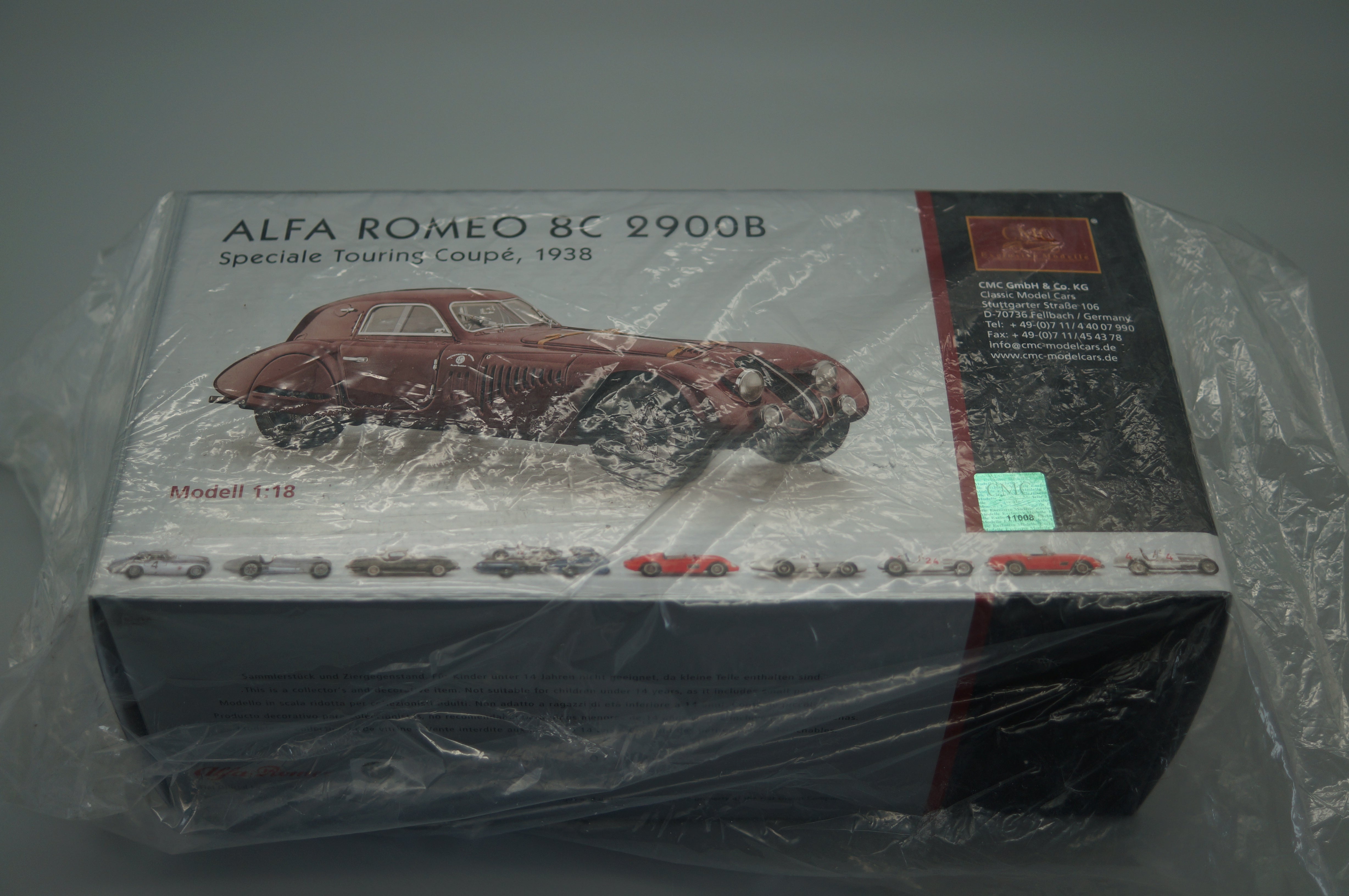 1/18 Alfa Romeo 8C 2900B Speciale Touring Coupe 1938 CMC M-107 -pre-owned-