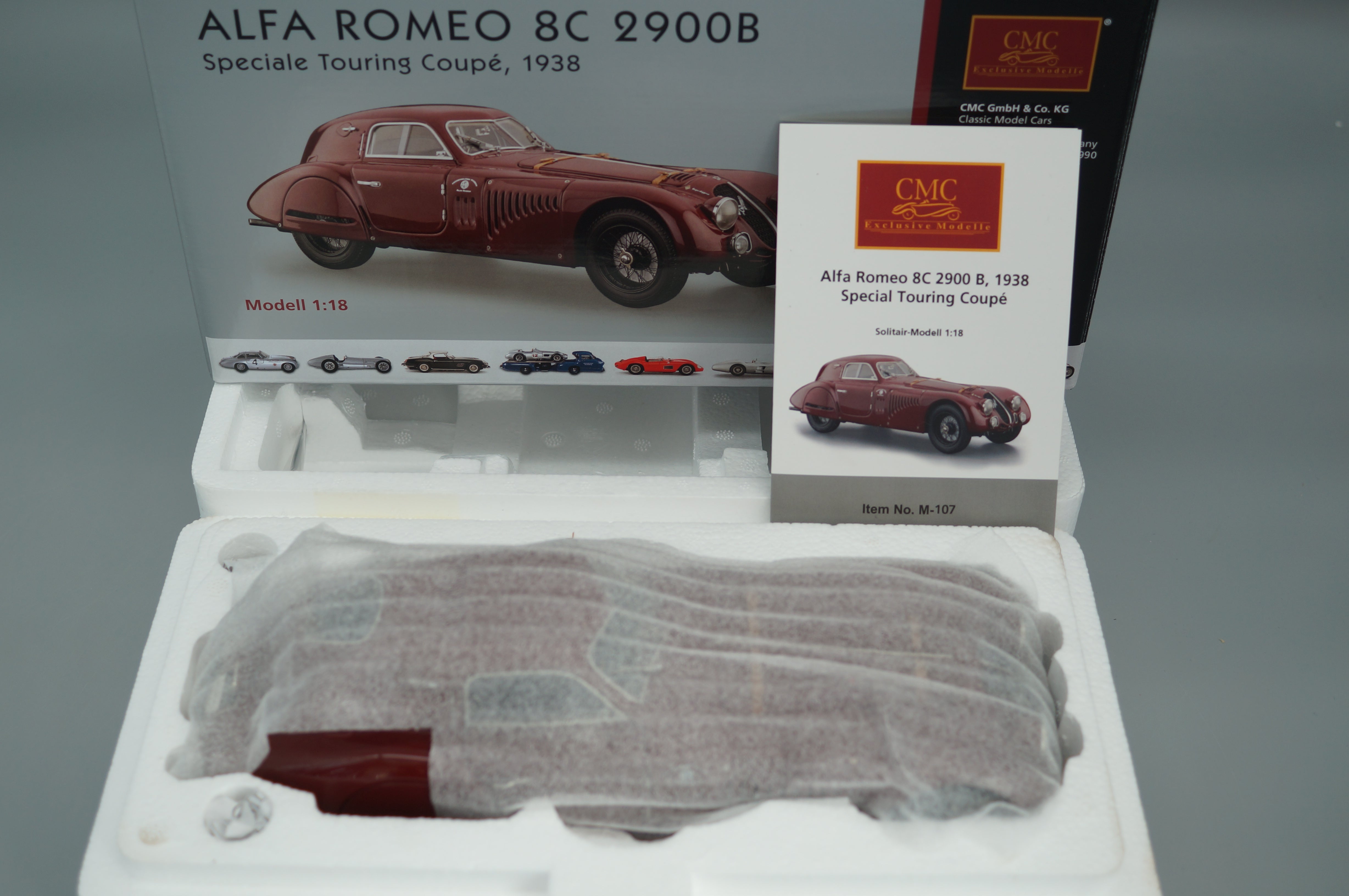 1/18 Alfa Romeo 8C 2900B Speciale Touring Coupe 1938 #2211 CMC M-107 -pre-owned