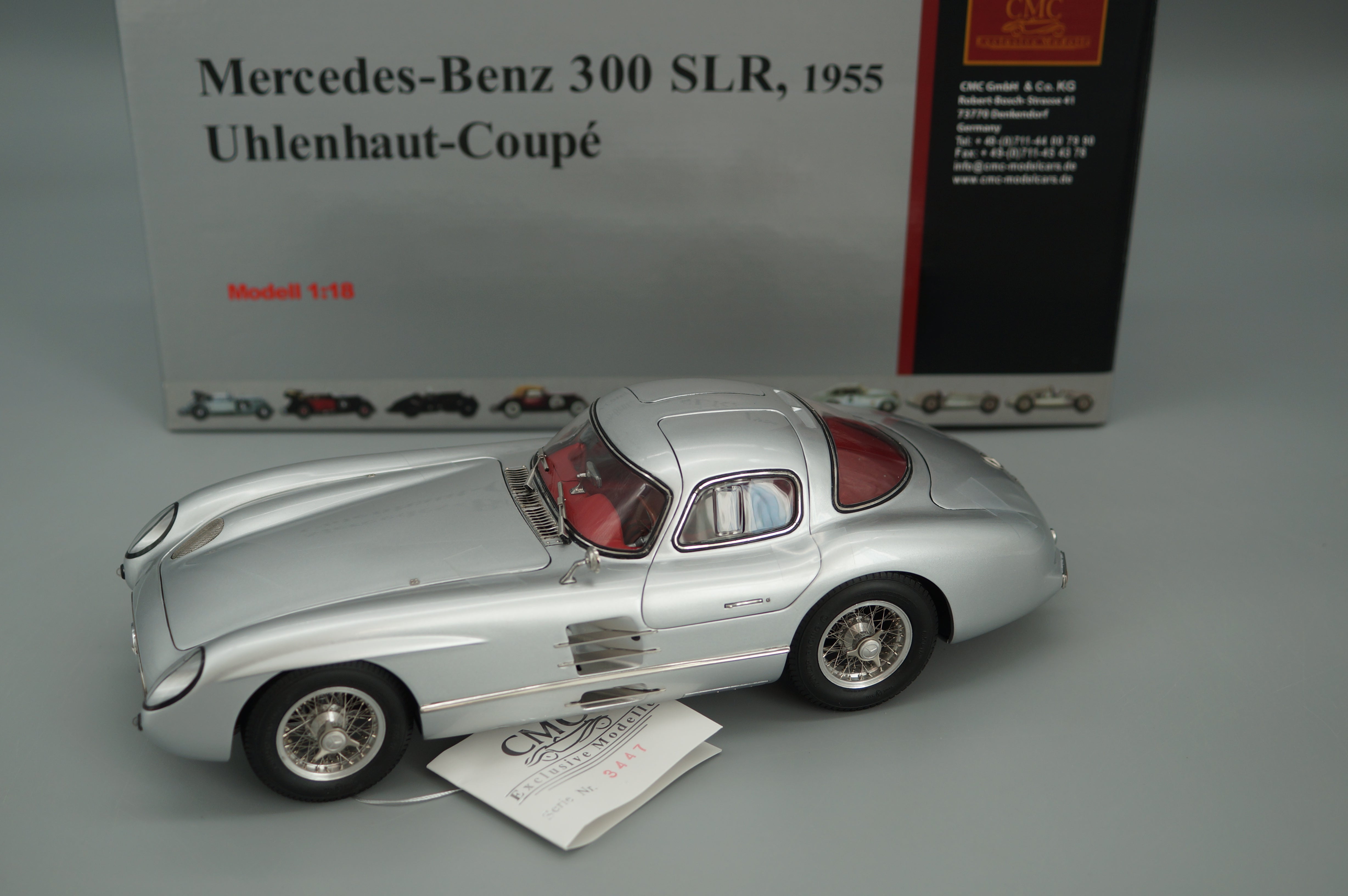 1/18 Mercedes-Benz 300 SLR Uhlenhaut Coupe #3447 Version I CMC M-076 -pre-owned