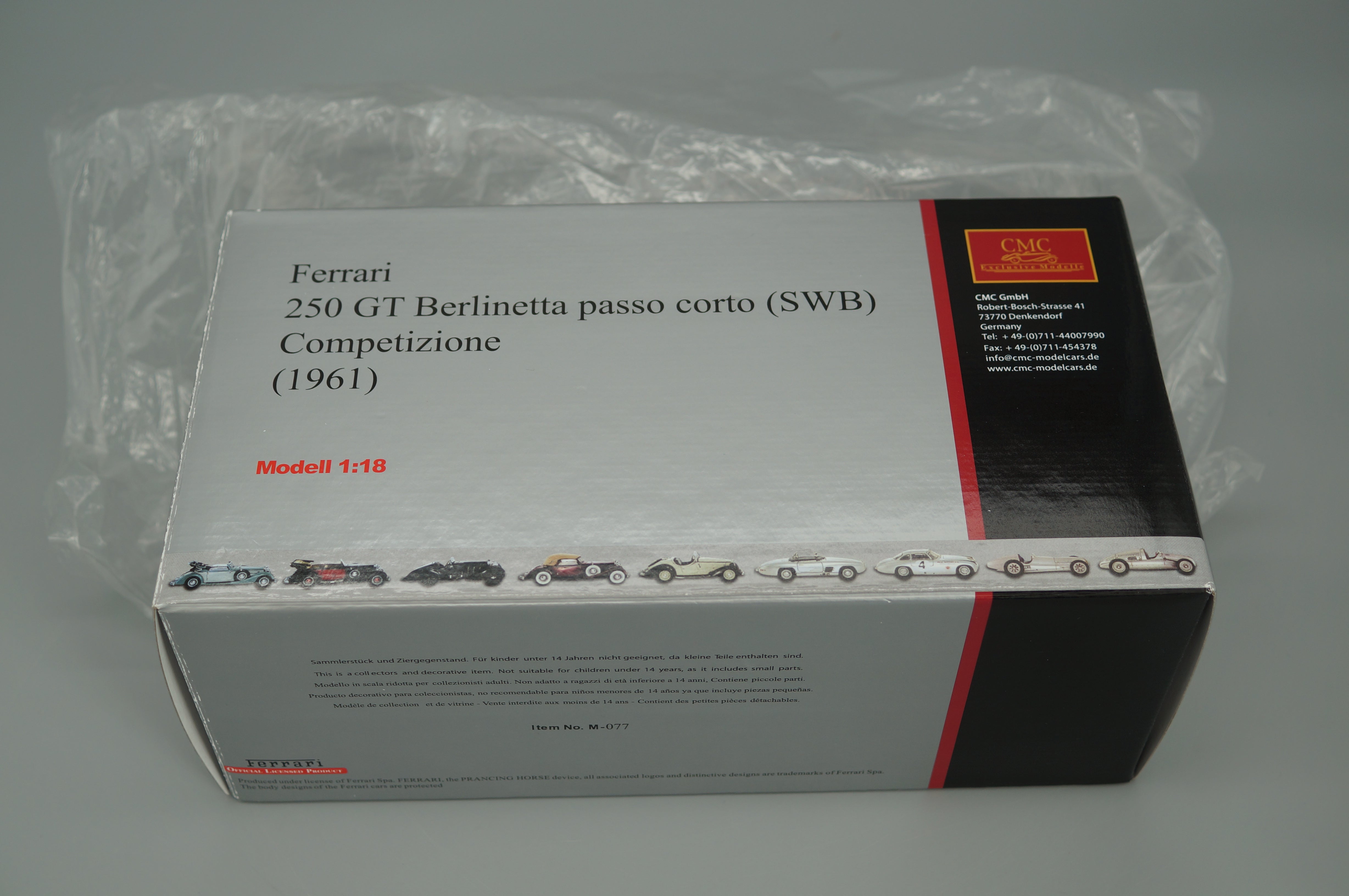 1/18 Ferrari 250 GT Berlinetta passo corto RED CMC M-046 - pre-owned- TS448
