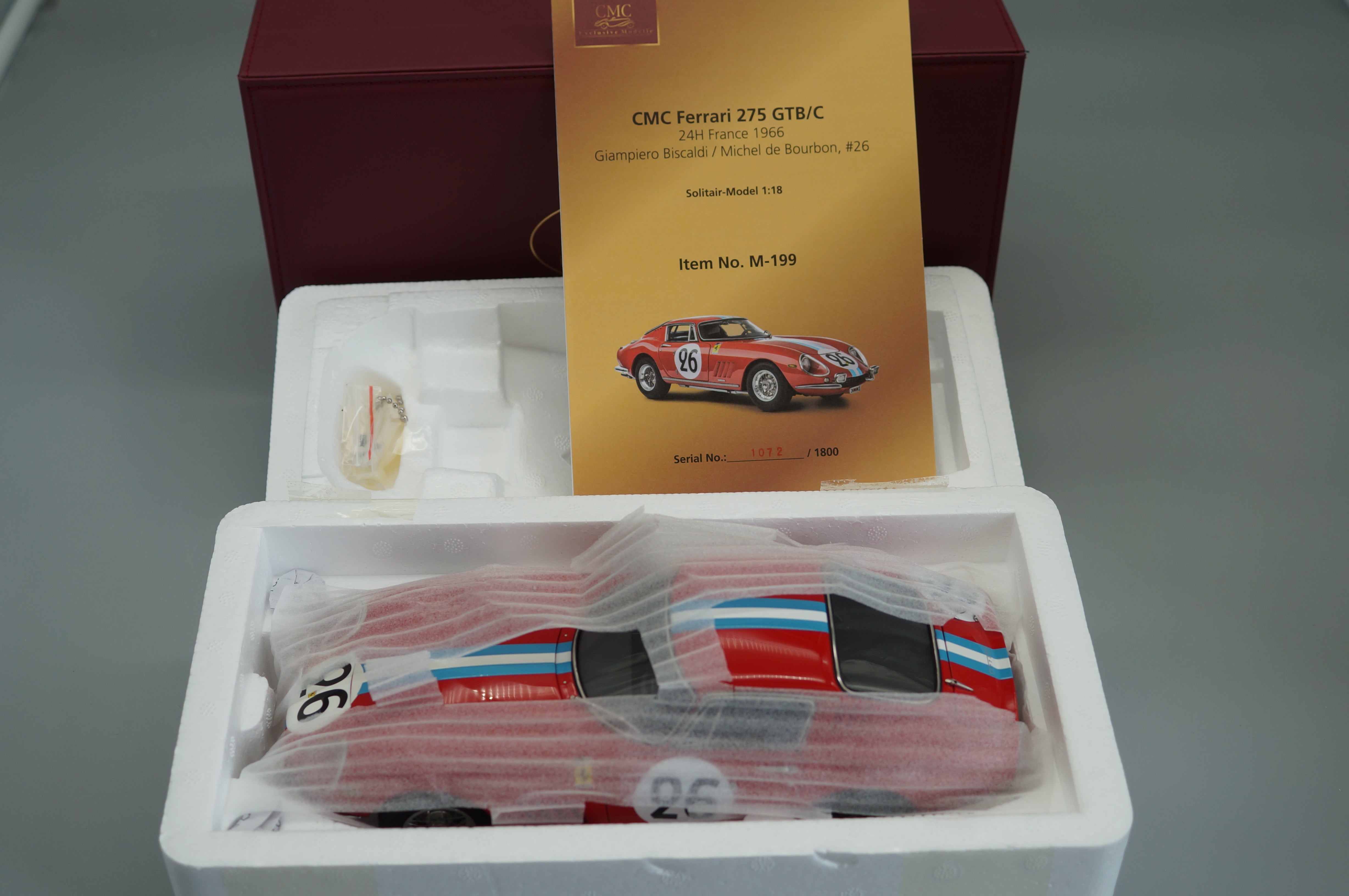 1/18 Ferrari 275 GTB/C #26 Le Mans #1072/1800 CMC M-199 pre-owned