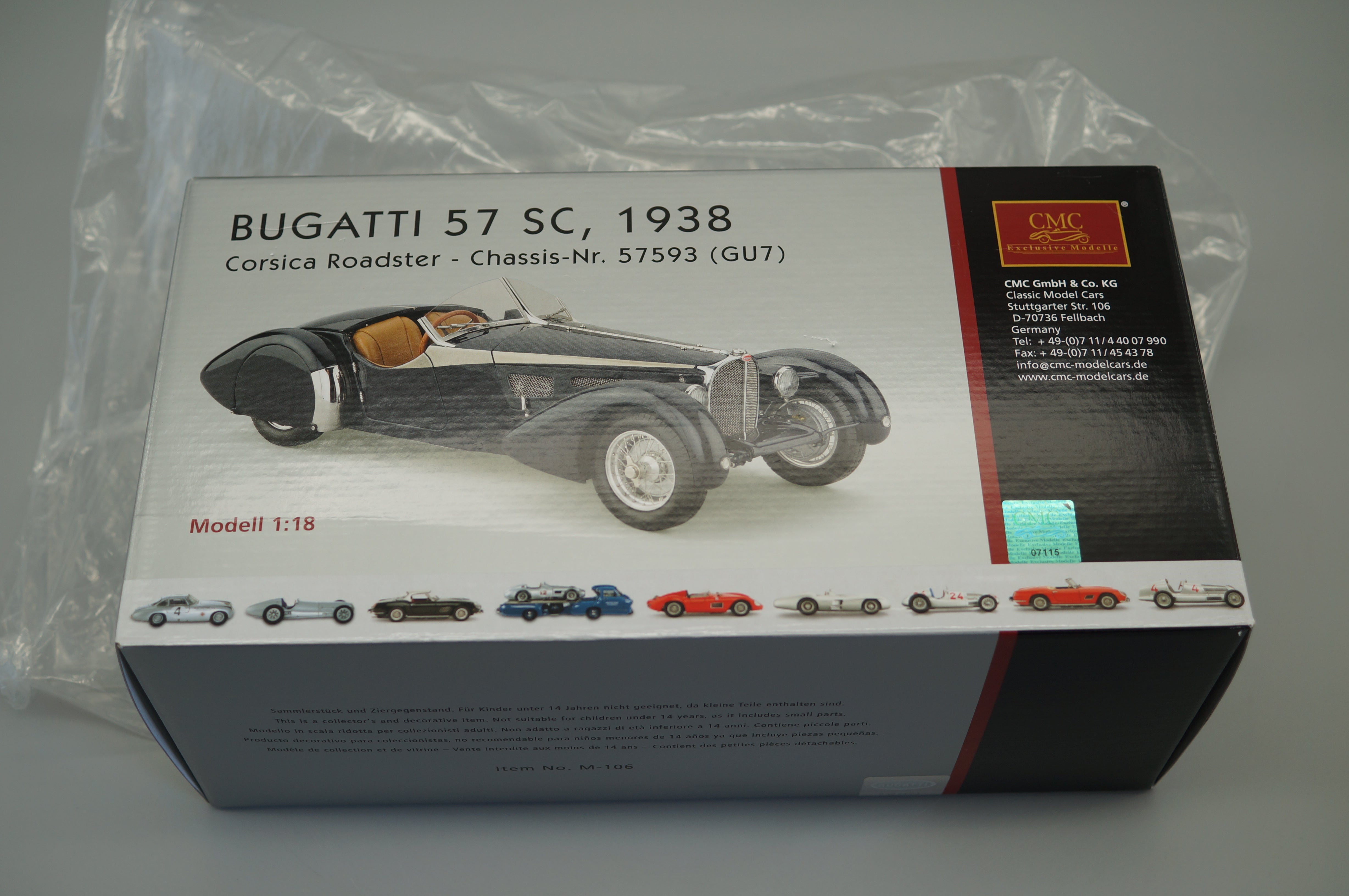 1/18 Bugatti 57 SC Corsica Roadster #1337 CMC M-106 - pre-owned
