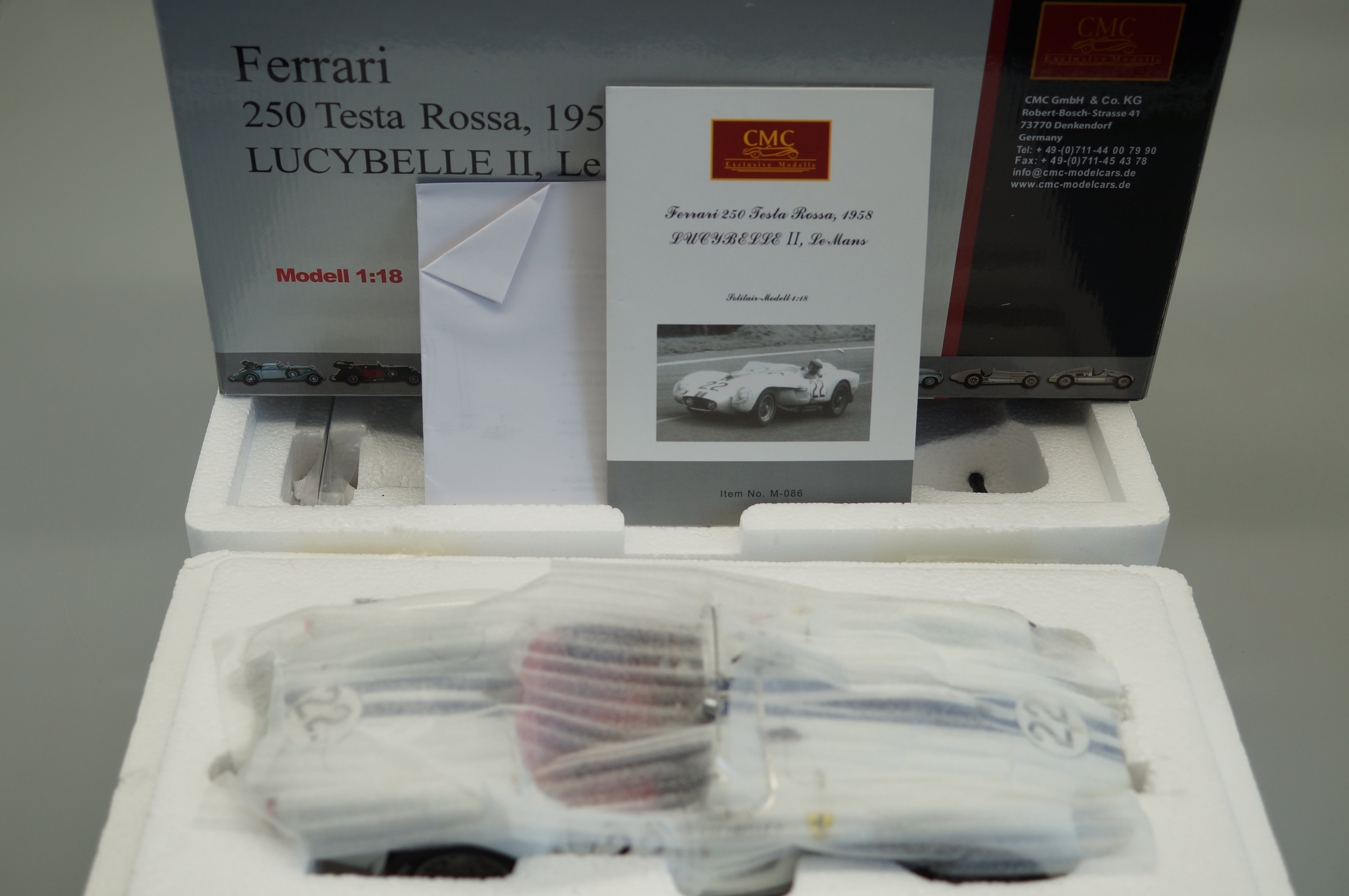 Ferrari 250 Testa Rossa #22 Lucybelle II CMC M-086 limited to 2,000 units -pre-owned-