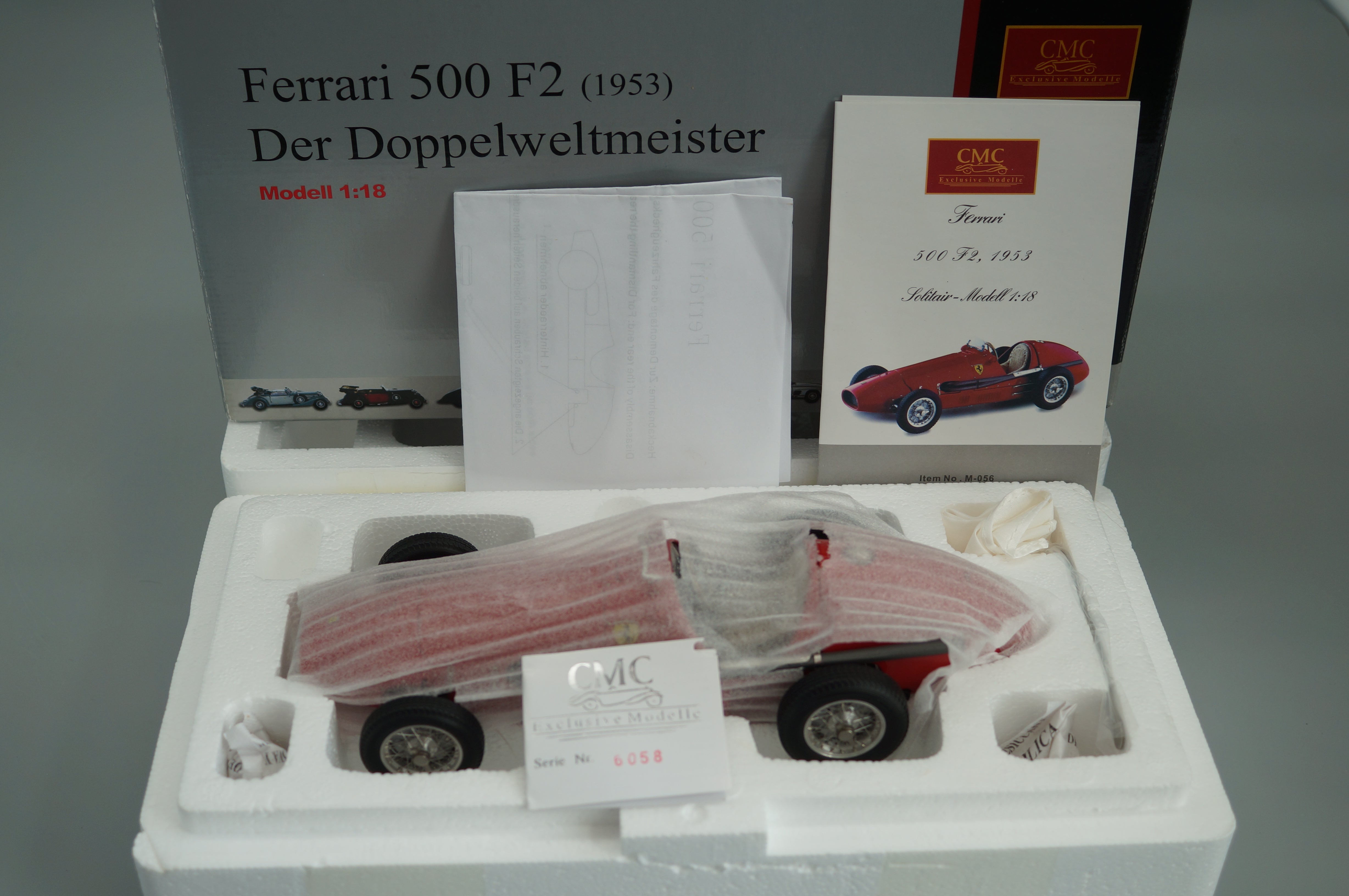 1/18 Ferrari 500 F2 1953 Der Doppelweltmeister #6058 CMC M-056 -pre-owned