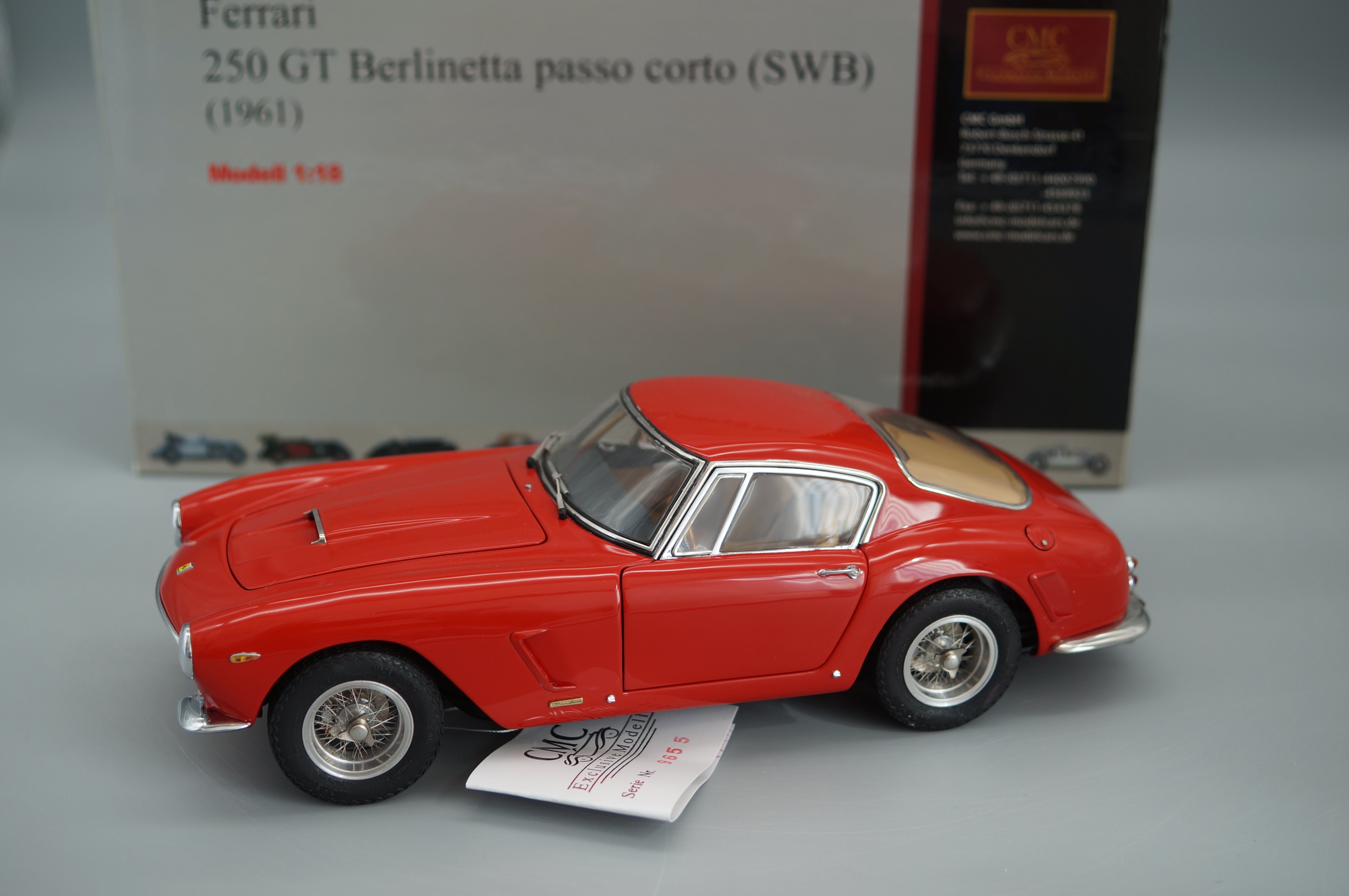 1/18 Ferrari 250 GT Berlinetta passo corto ROT #9655 CMC M-046 - pre-owned