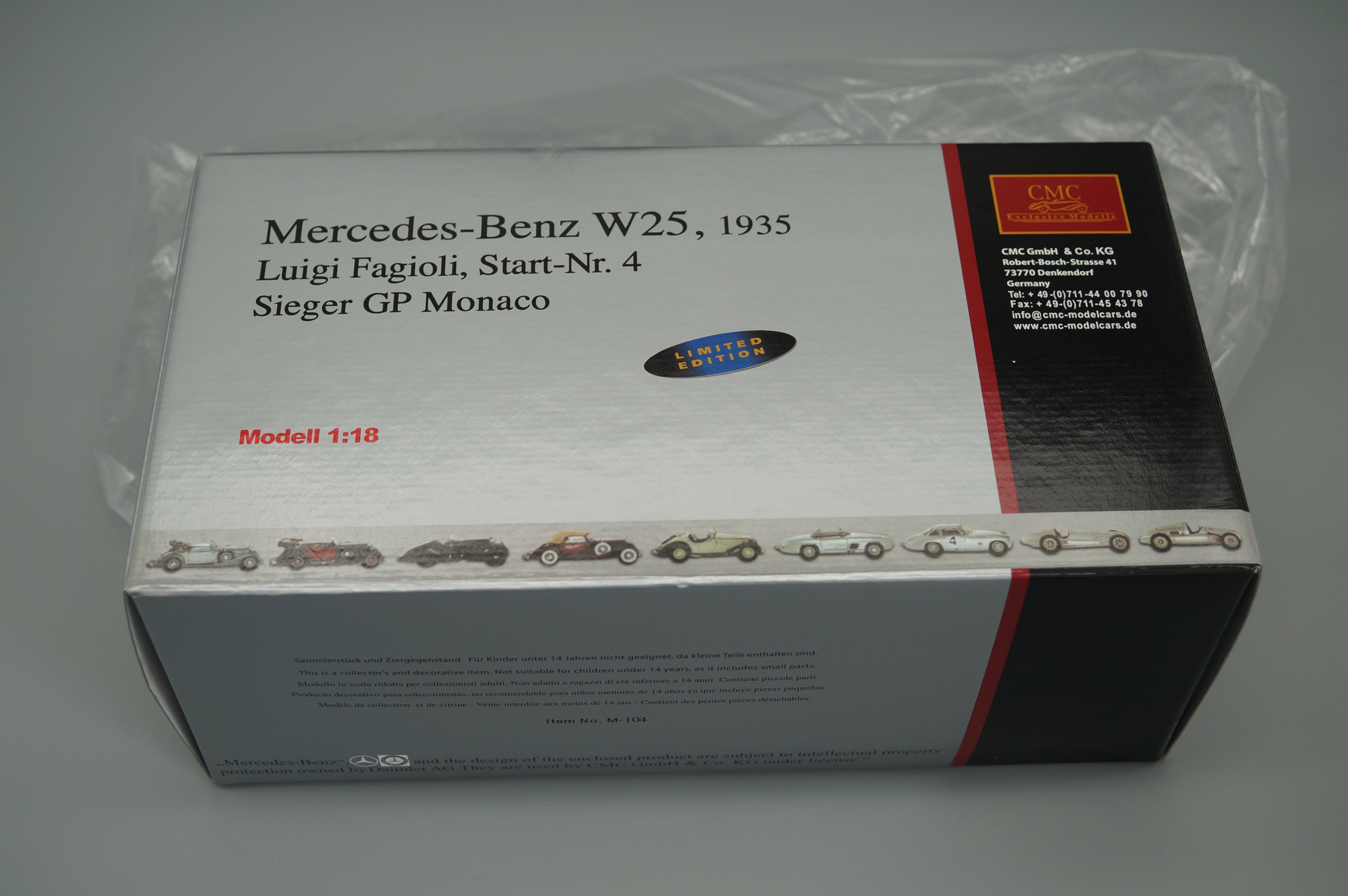 1/18 Mercedes-Benz W25 #4 Fagioli #0746/2000CMC M-104 -pre-owned