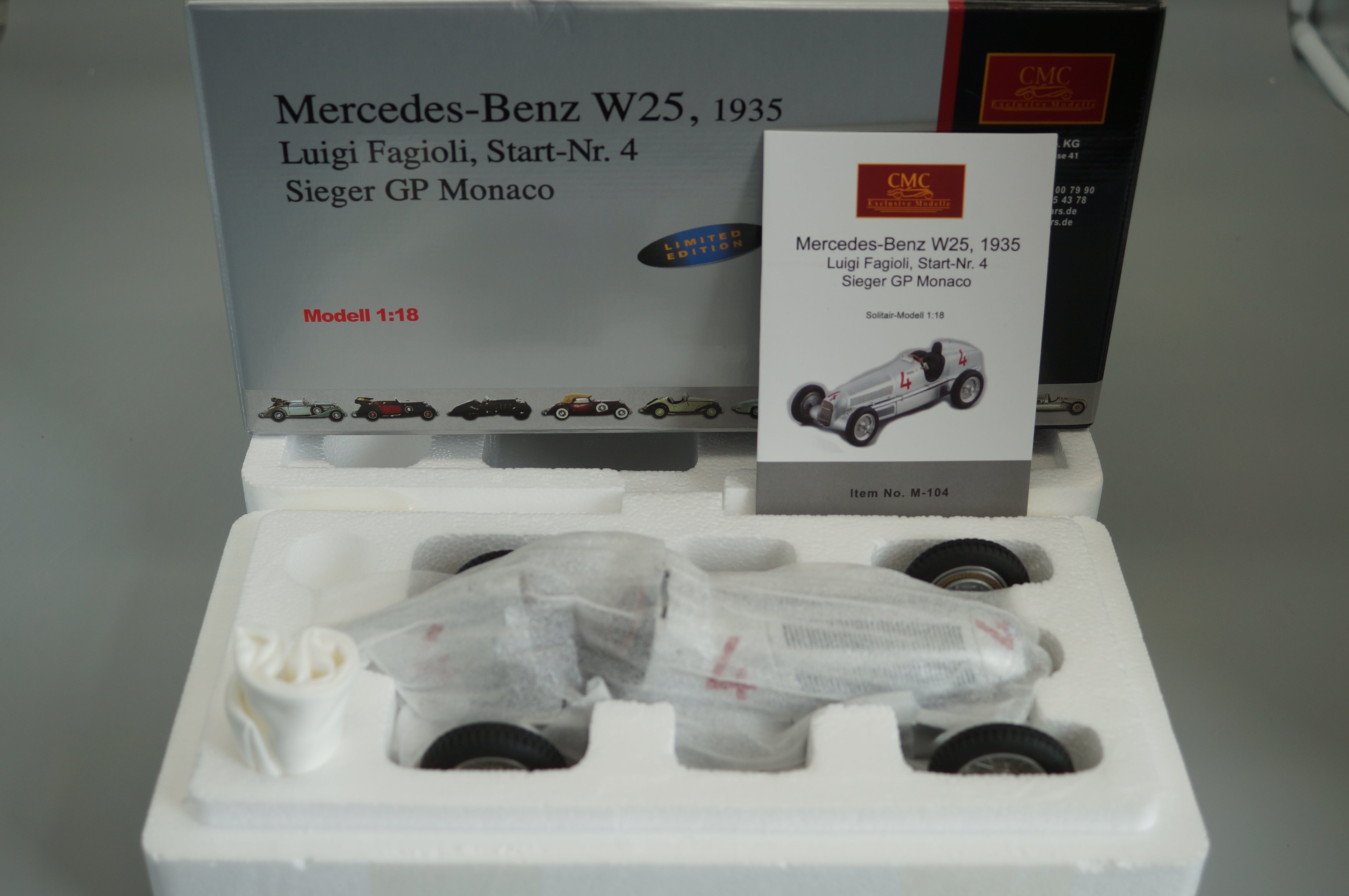 1/18 Mercedes-Benz W25 #4 Fagioli #0746/2000CMC M-104 -pre-owned