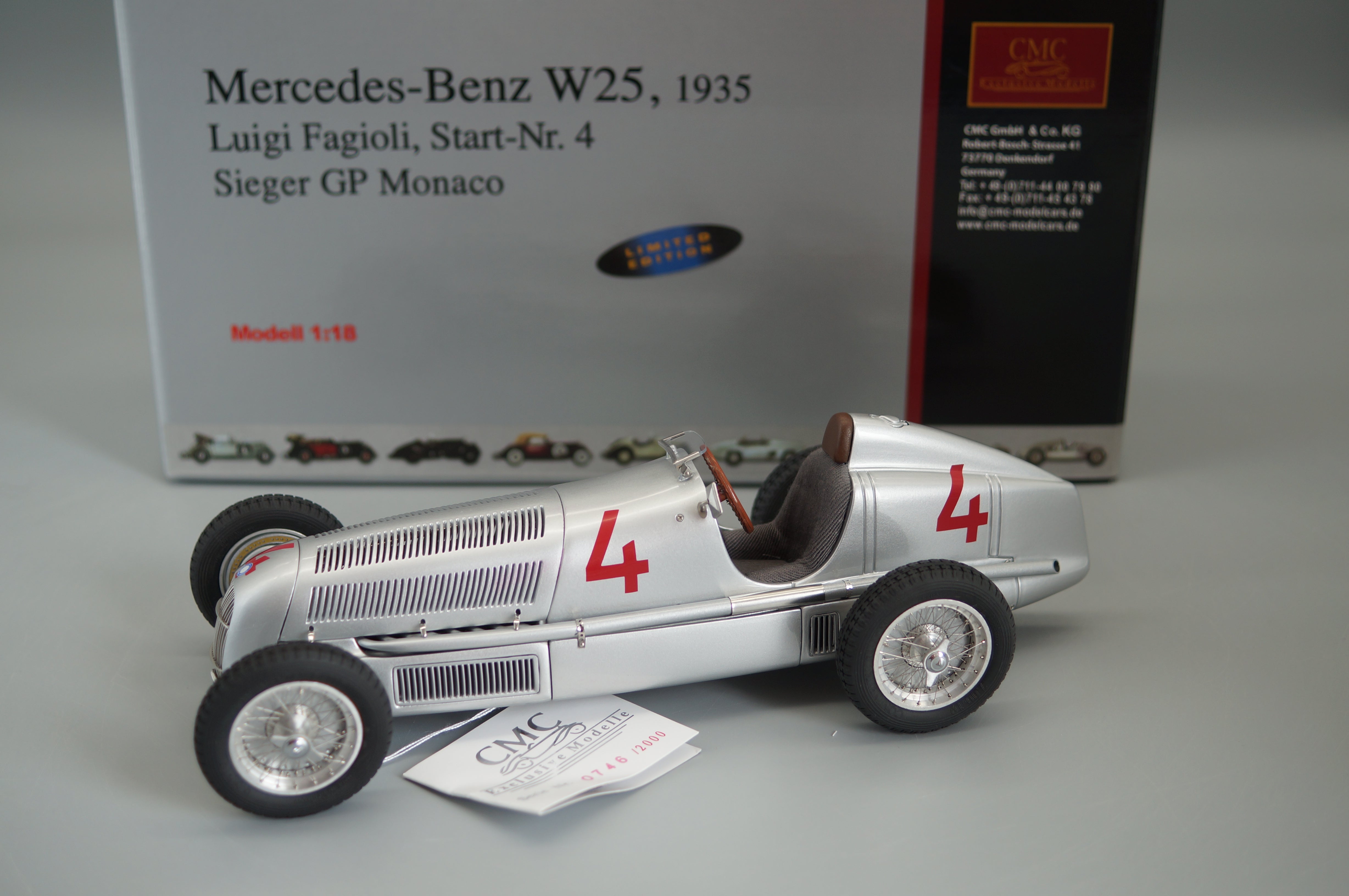 1/18 Mercedes-Benz W25 #4 Fagioli #0746/2000CMC M-104 -pre-owned