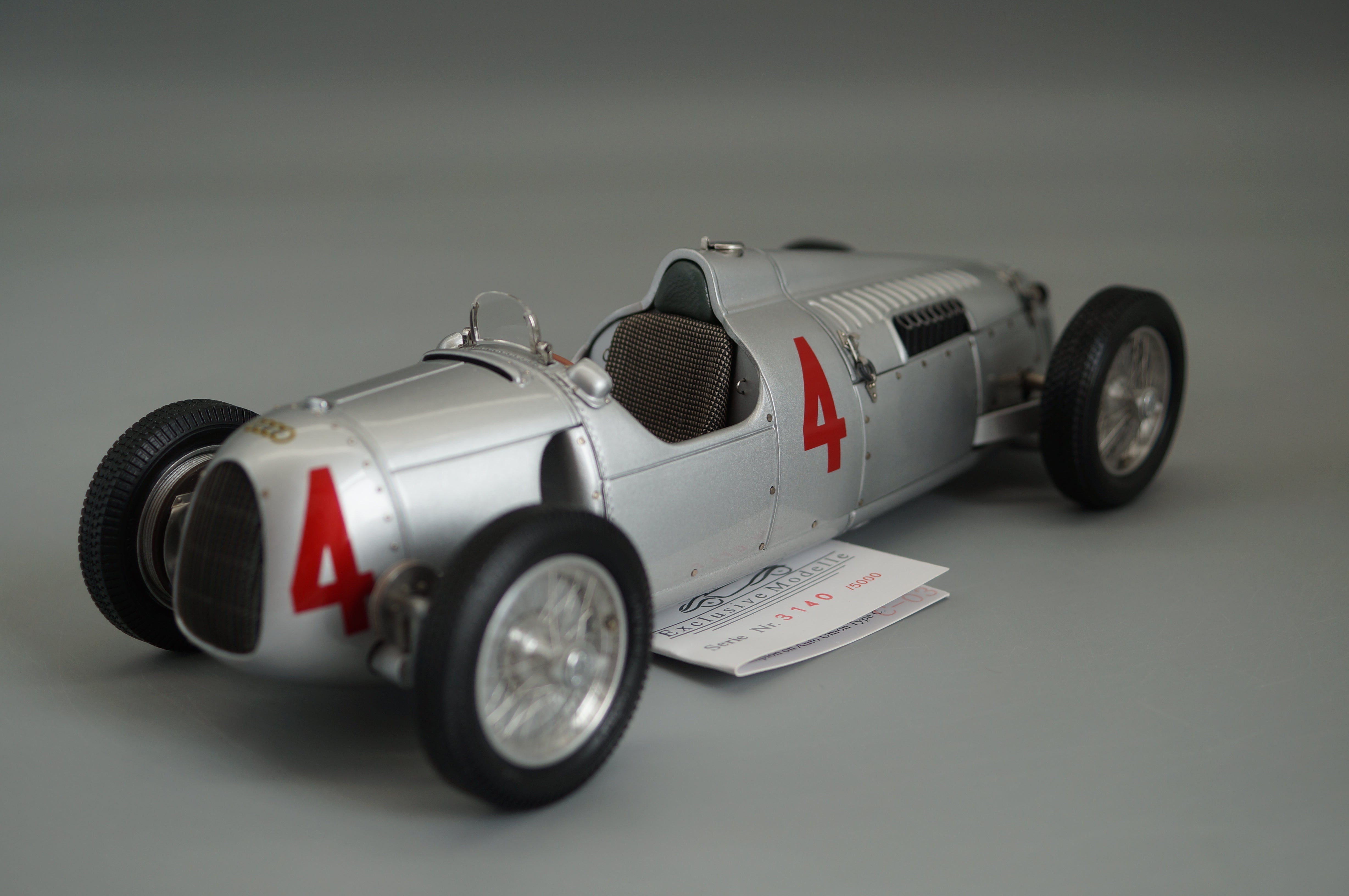 1/18 Auto Union Typ C #4 #3140/5000 CMC M-073 - pre-owned