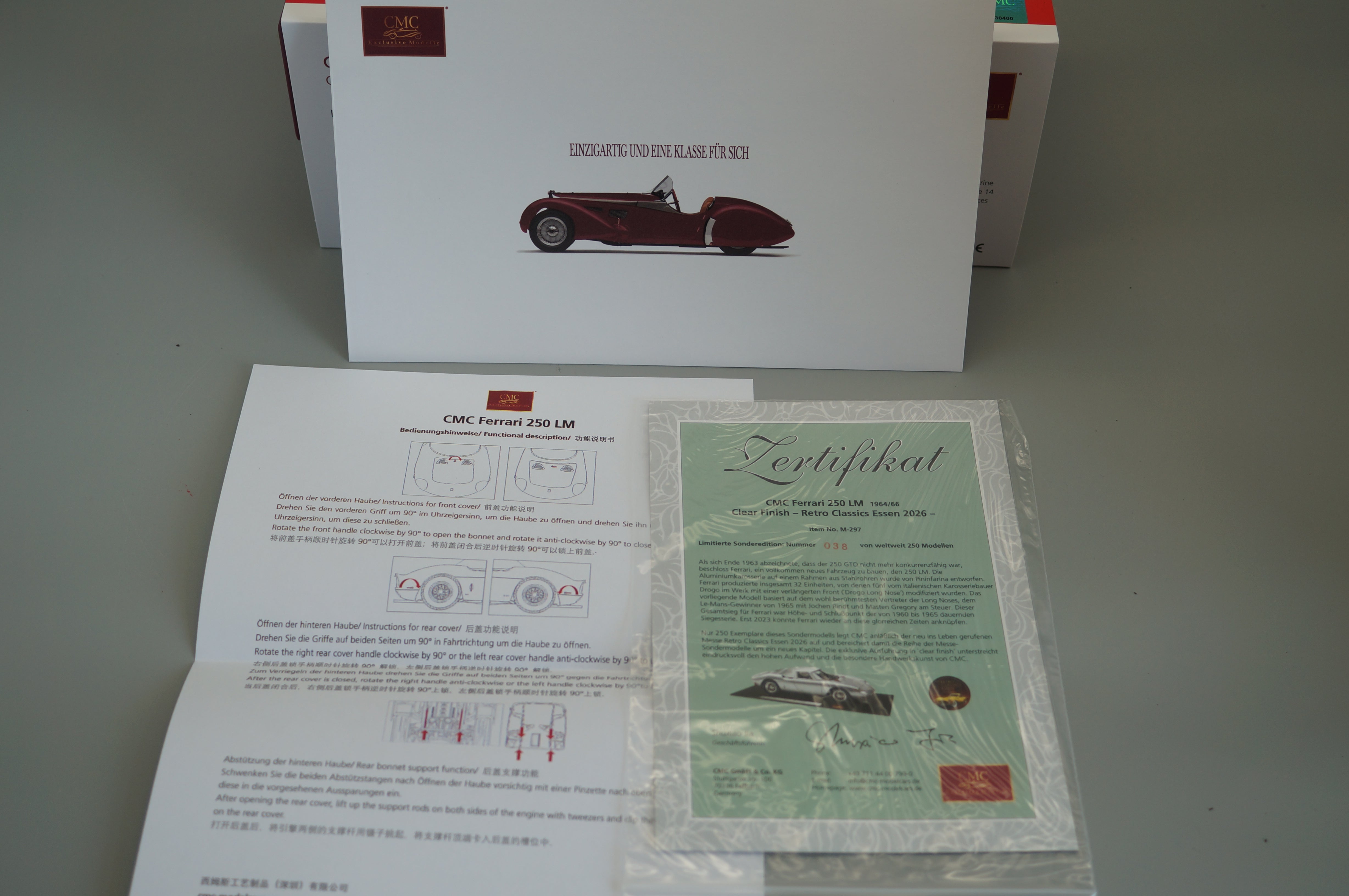 1/18 Ferrari 250 LM Special Edition Retro Classics Essen 2026 Clear Finish CMC M-297