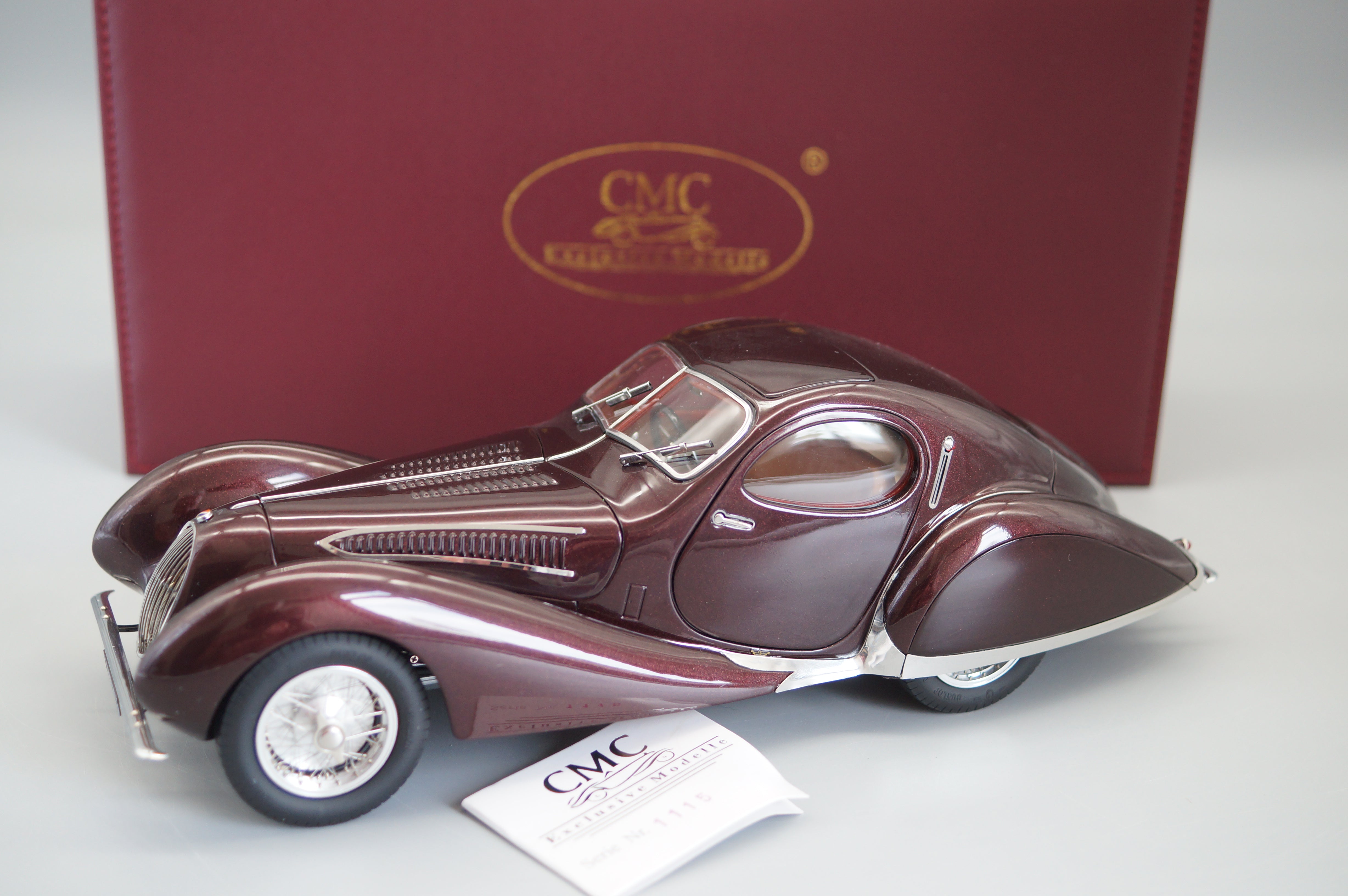 1/18 Talbot-Lago Coupé T150 C-SS Figoni & Falaschi "Teardrop" "Memory Edition" Aubergine #1115 CMC M-179 pre-owned