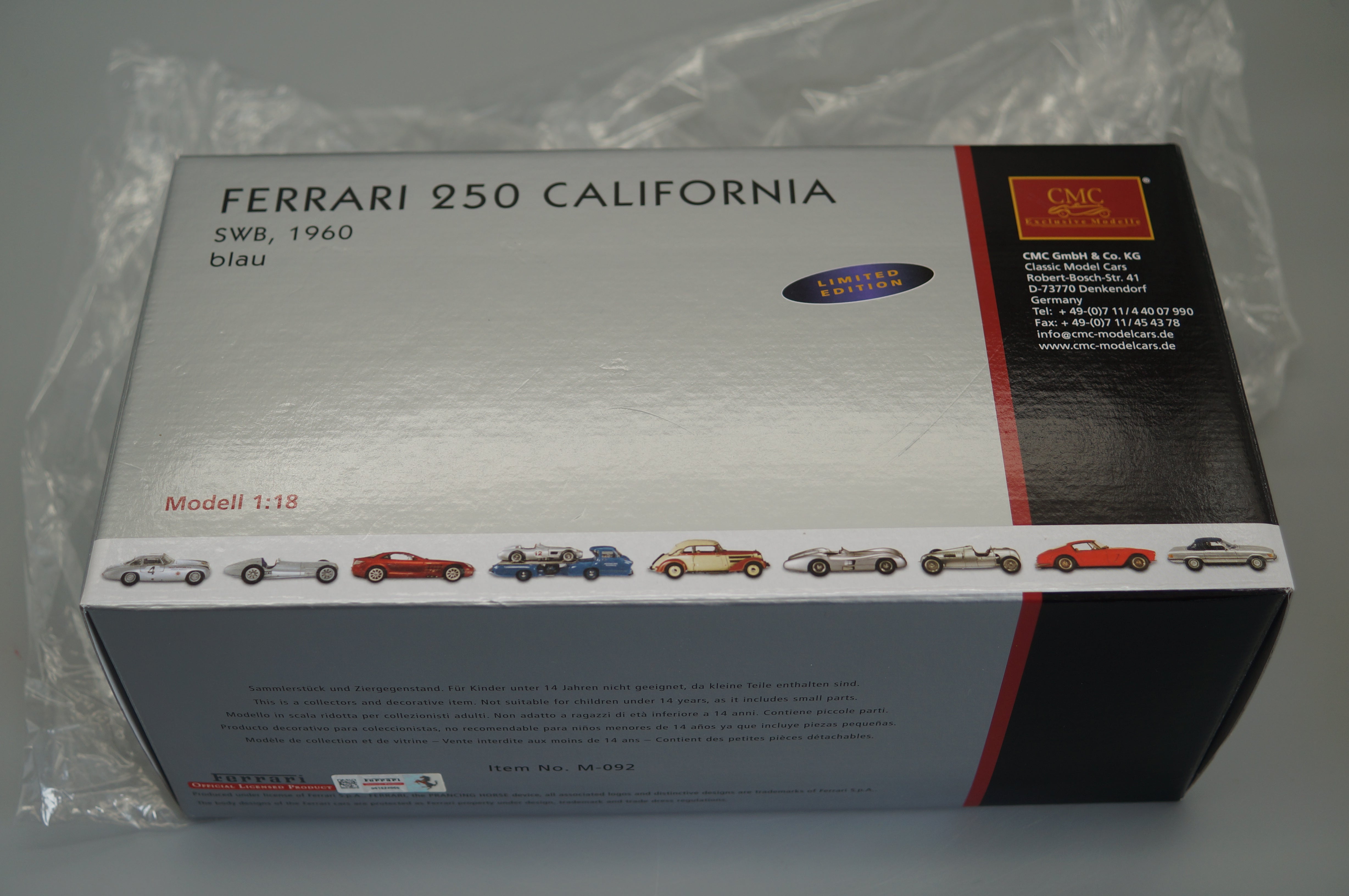 Ferrari 250 Testa Rossa #DM 124, 1958 (black), Limited Edition 5,000 pieces CMC M-081