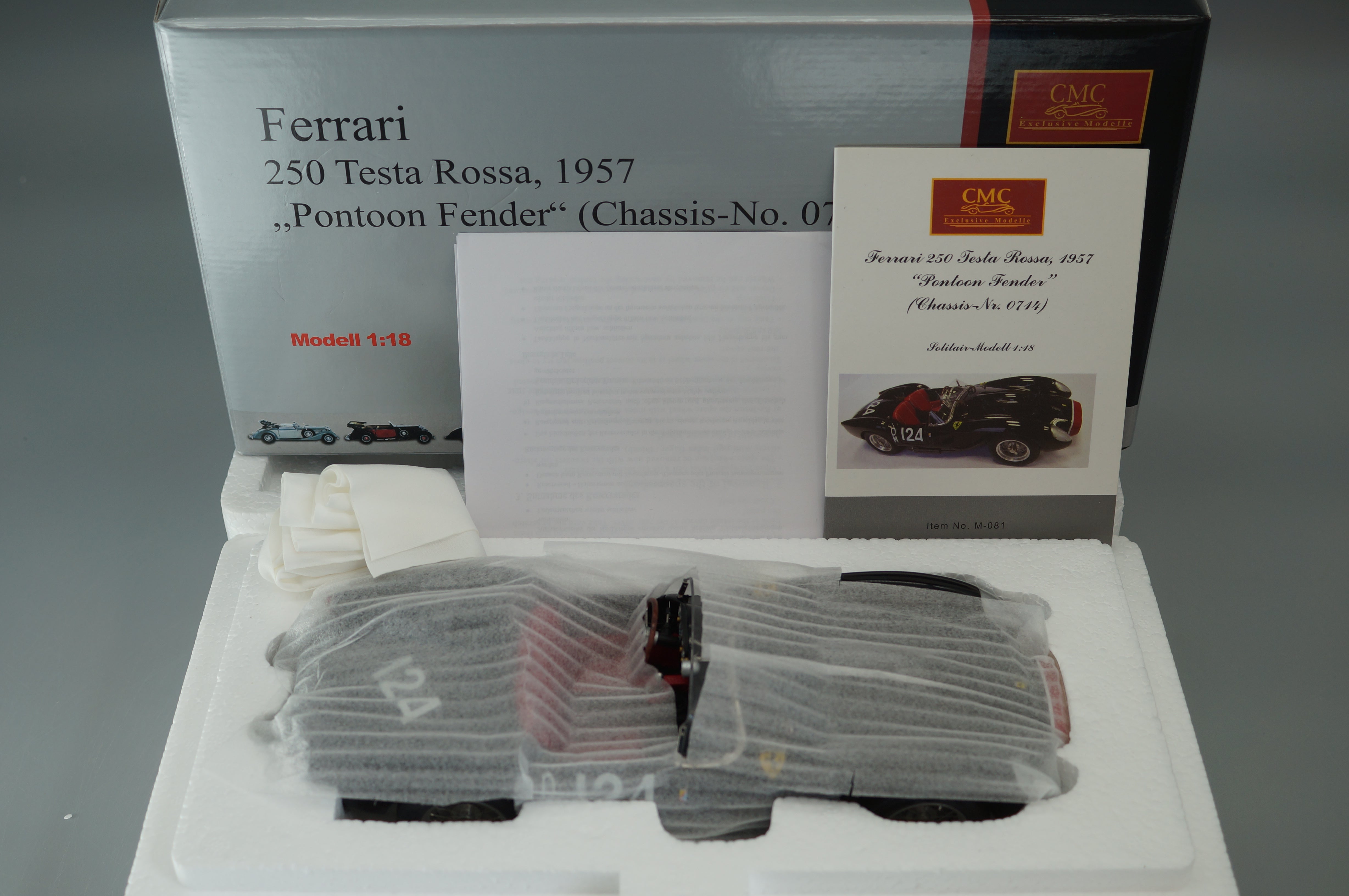 1/18 Ferrari 250 Testa Rossa #DM124 1958 (black) Limited Edition #0602/5000 pieces CMC M-081 -pre-owned-