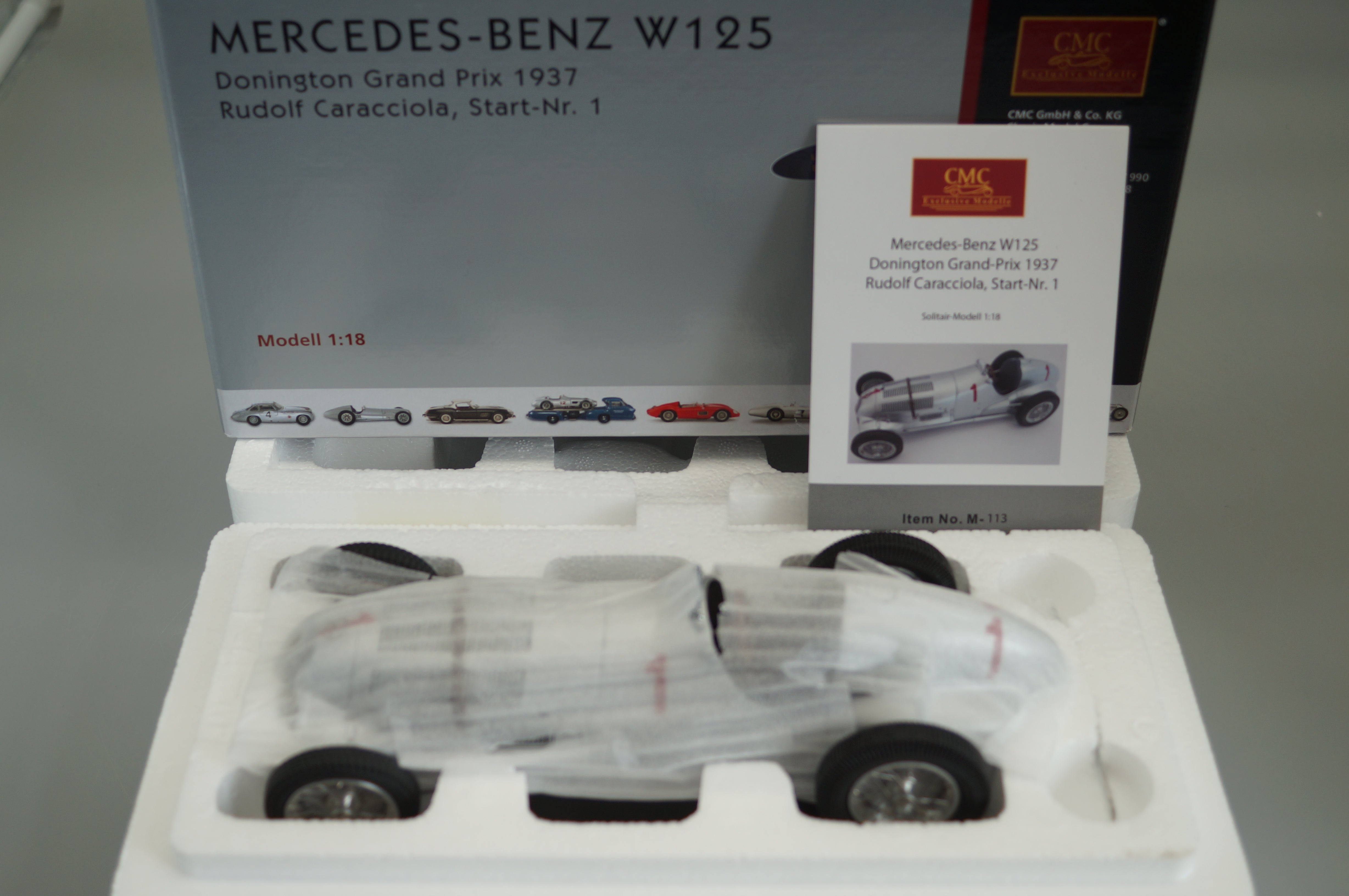 Mercedes-Benz W125 #1 Caracciola Donington 1937 CMC M-113 LE 1,000
