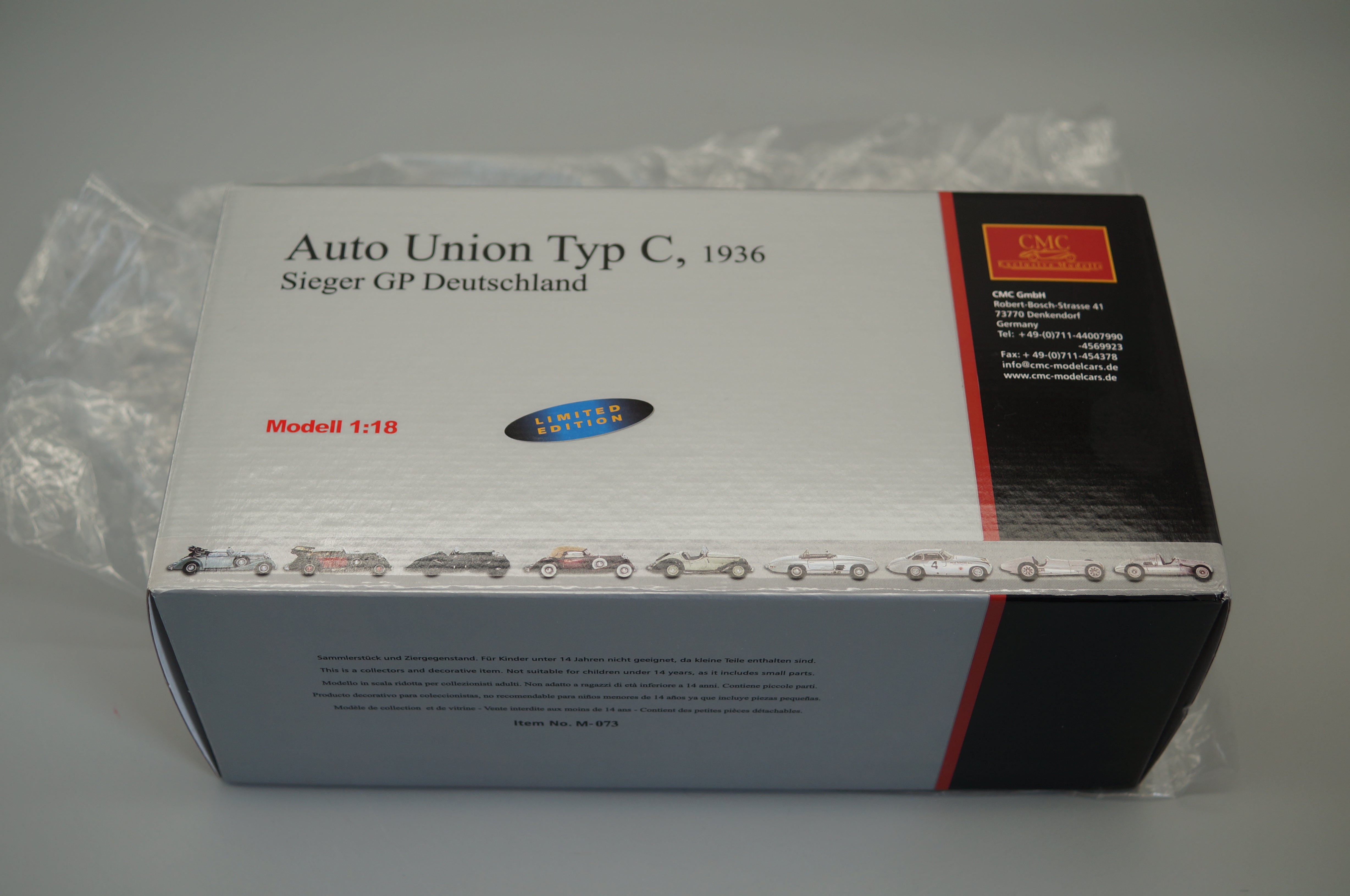 1/18 Auto Union Typ C #4 #3650/5000 CMC M-073 - pre-owned