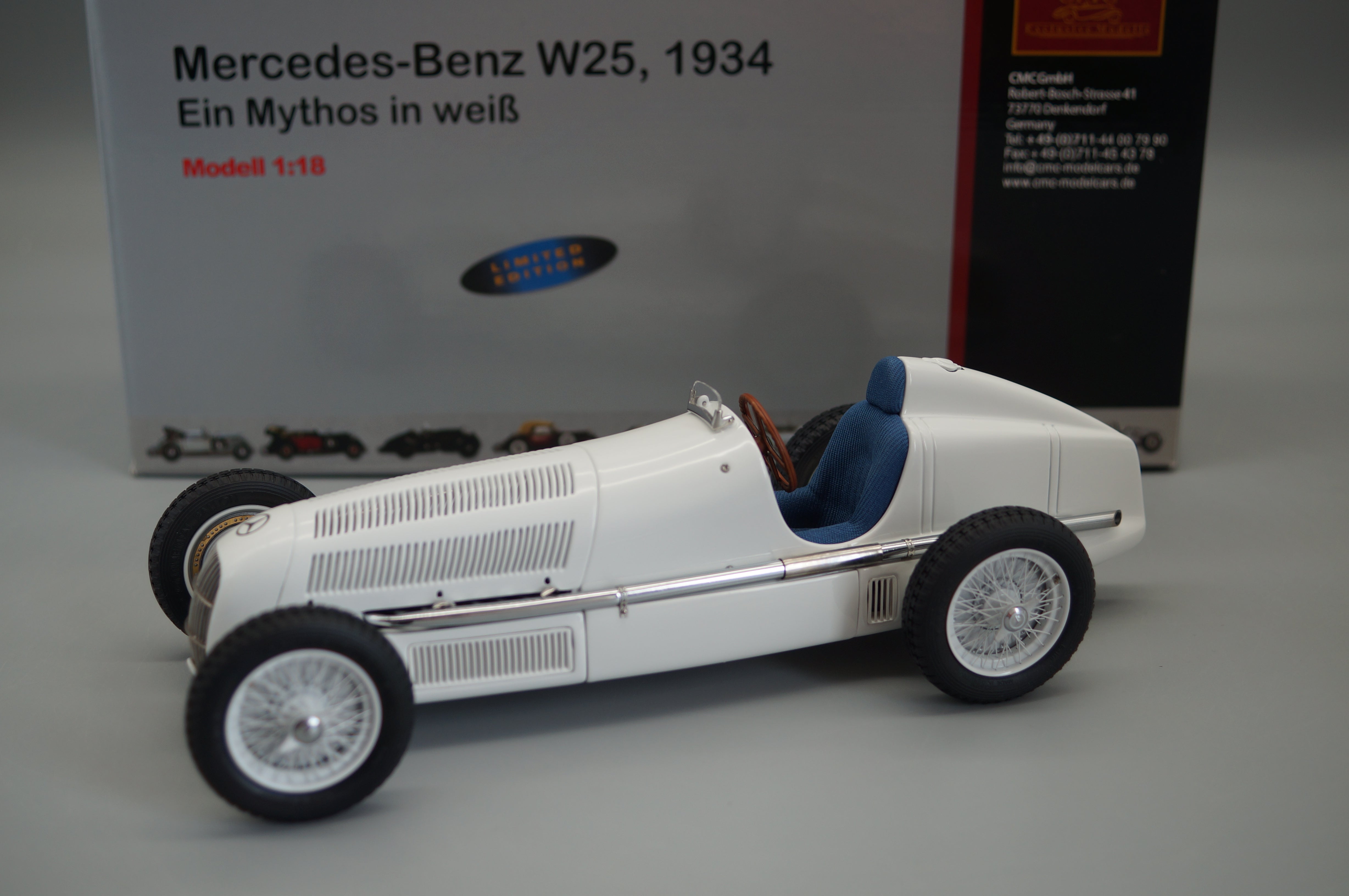 1/18 Mercedes-Benz W25 Ein Mythos in weiß #1181/3000 CMC M-065 -pre-owned