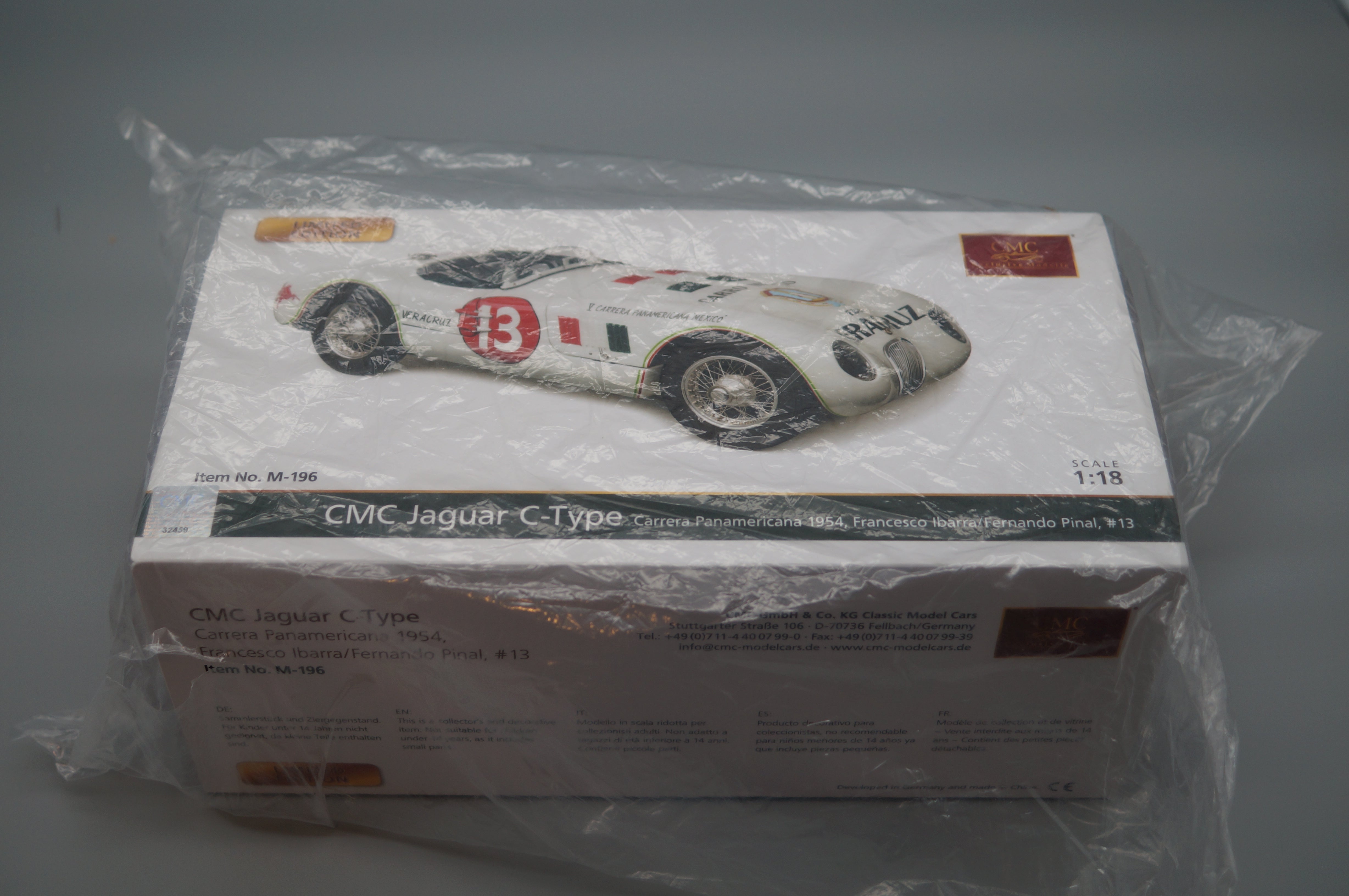 Jaguar C-Type #13 Panamericana 1953/54 Ibarra/Pinal CMC M-196 LE 500 - aus Vorbesitz