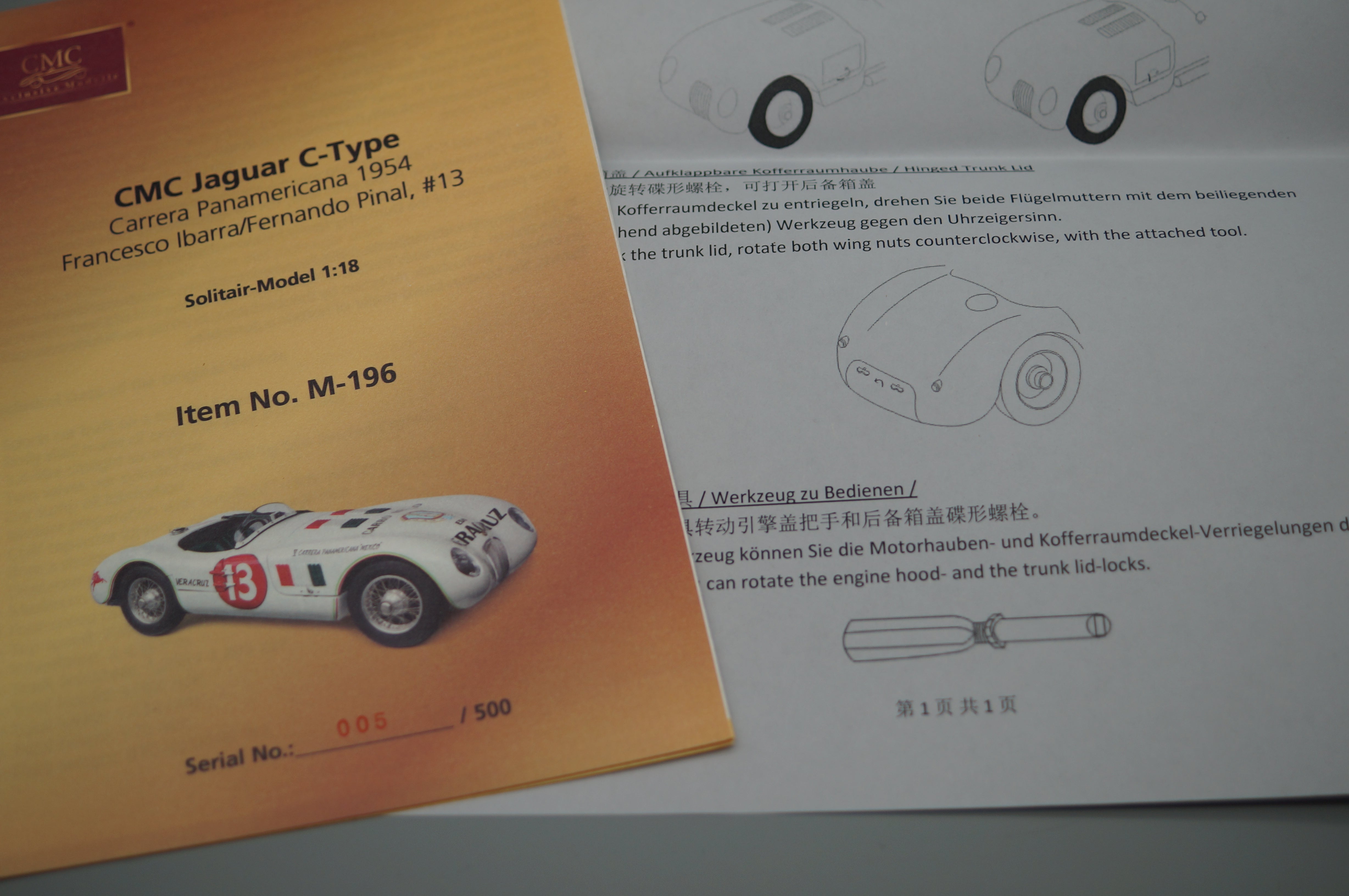 Jaguar C-Type #13 Panamericana 1953/54 Ibarra/Pinal CMC M-196 LE 500 - aus Vorbesitz