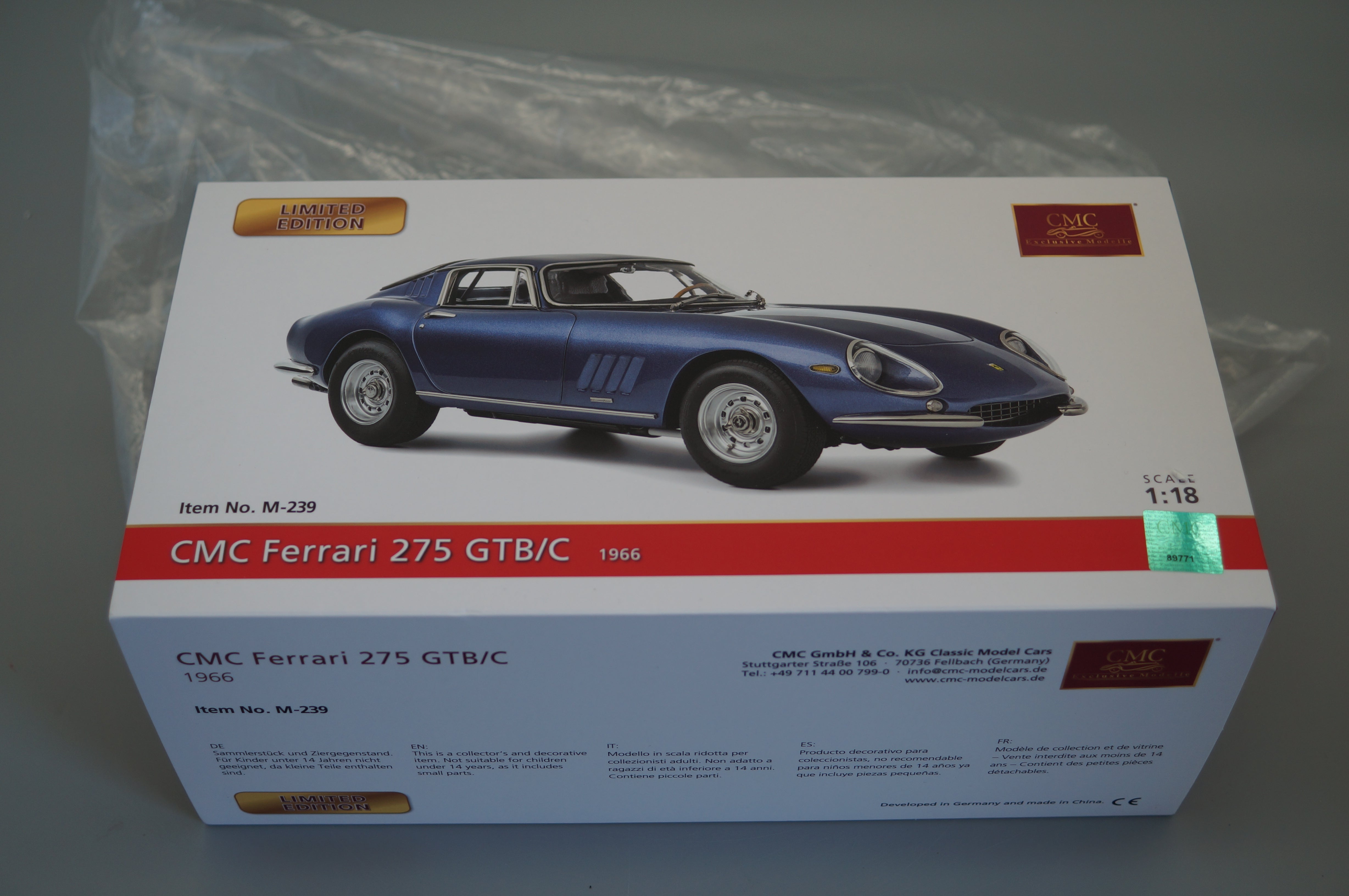 1/18 Ferrari 275 GTB/C California Blau #197/1000 CMC M-239 -MH163