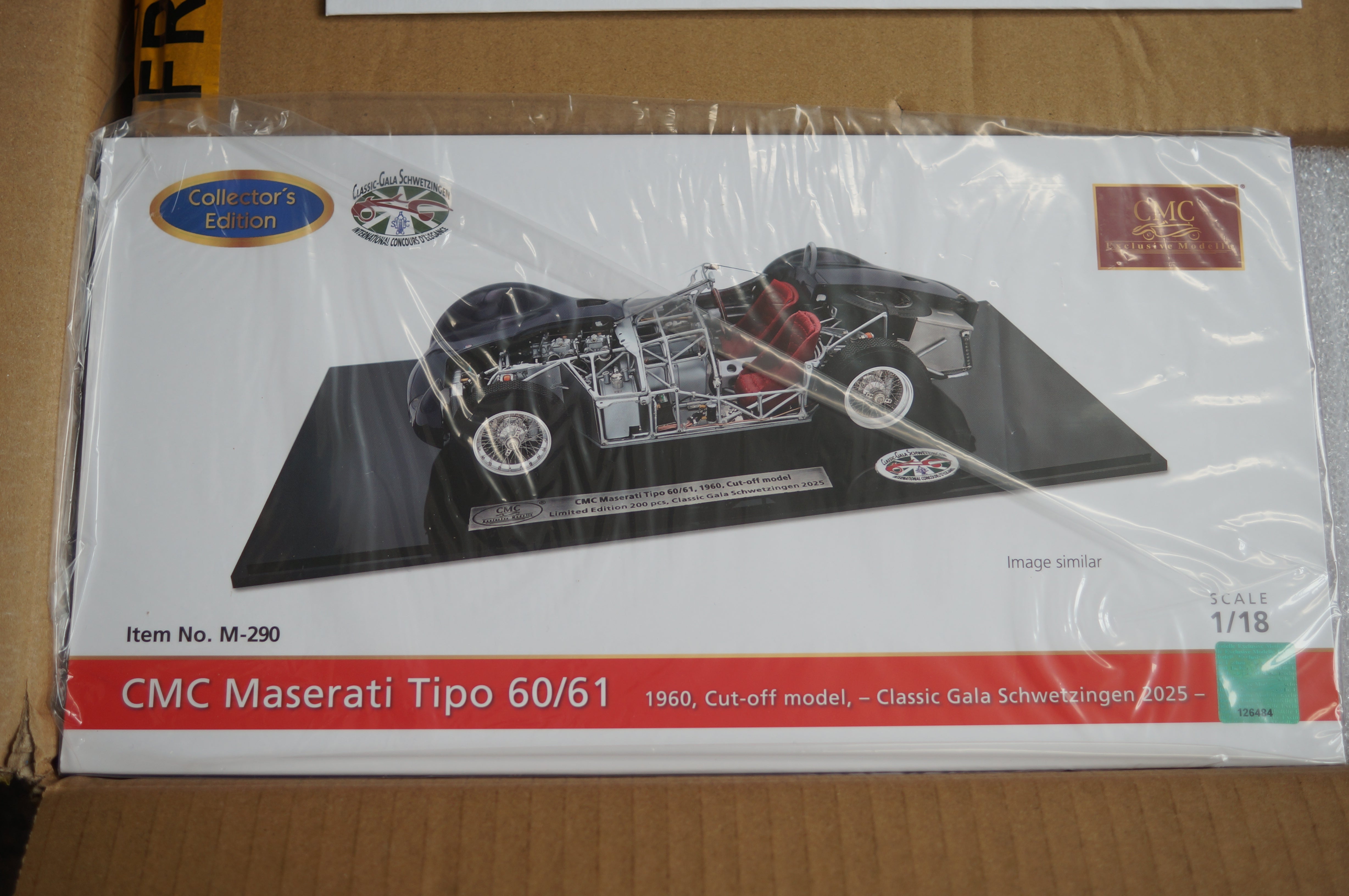 1/18 Maserati Tipo 61 Birdcage Cut-Off / Schnittmodell mit Vitrine #033/200 CMC M-290 -MH187