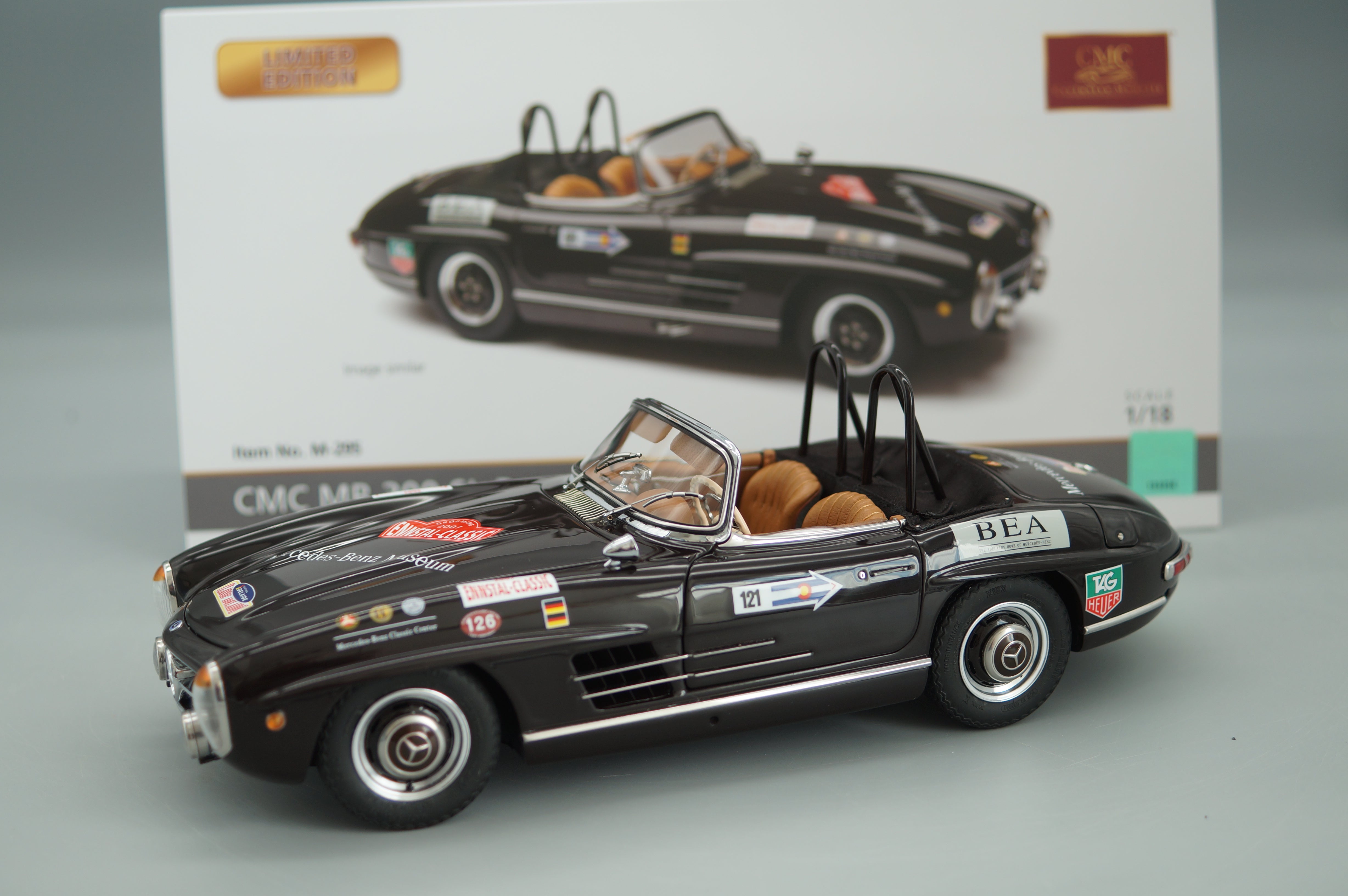 1/18 Mercedes-Benz 300 SL W198 Rallye Roadster Brown offen CMC M-295