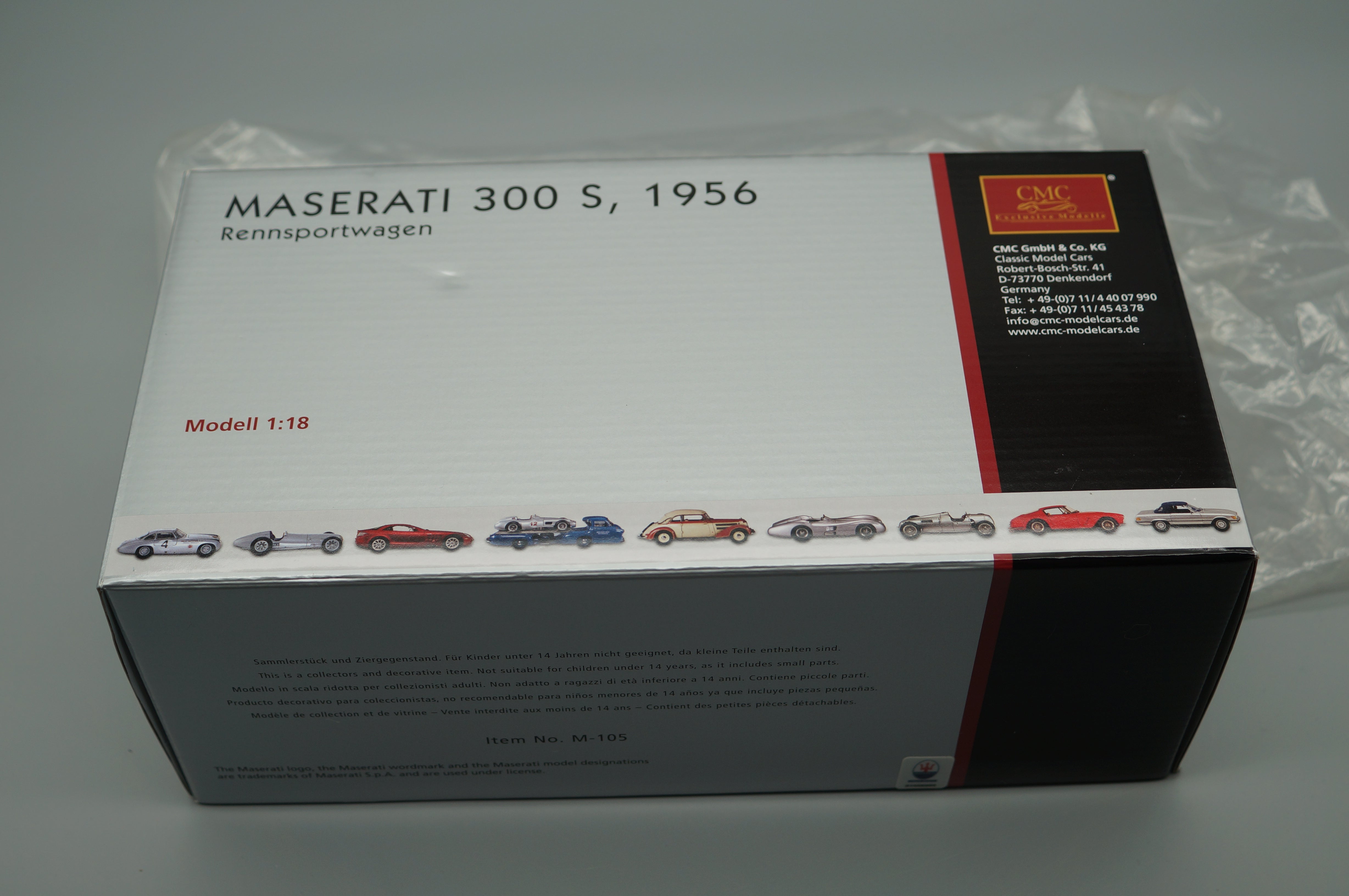 1:18 Maserati 300S Rennsportwagen 1956 CMC M-105 -pre-owned-