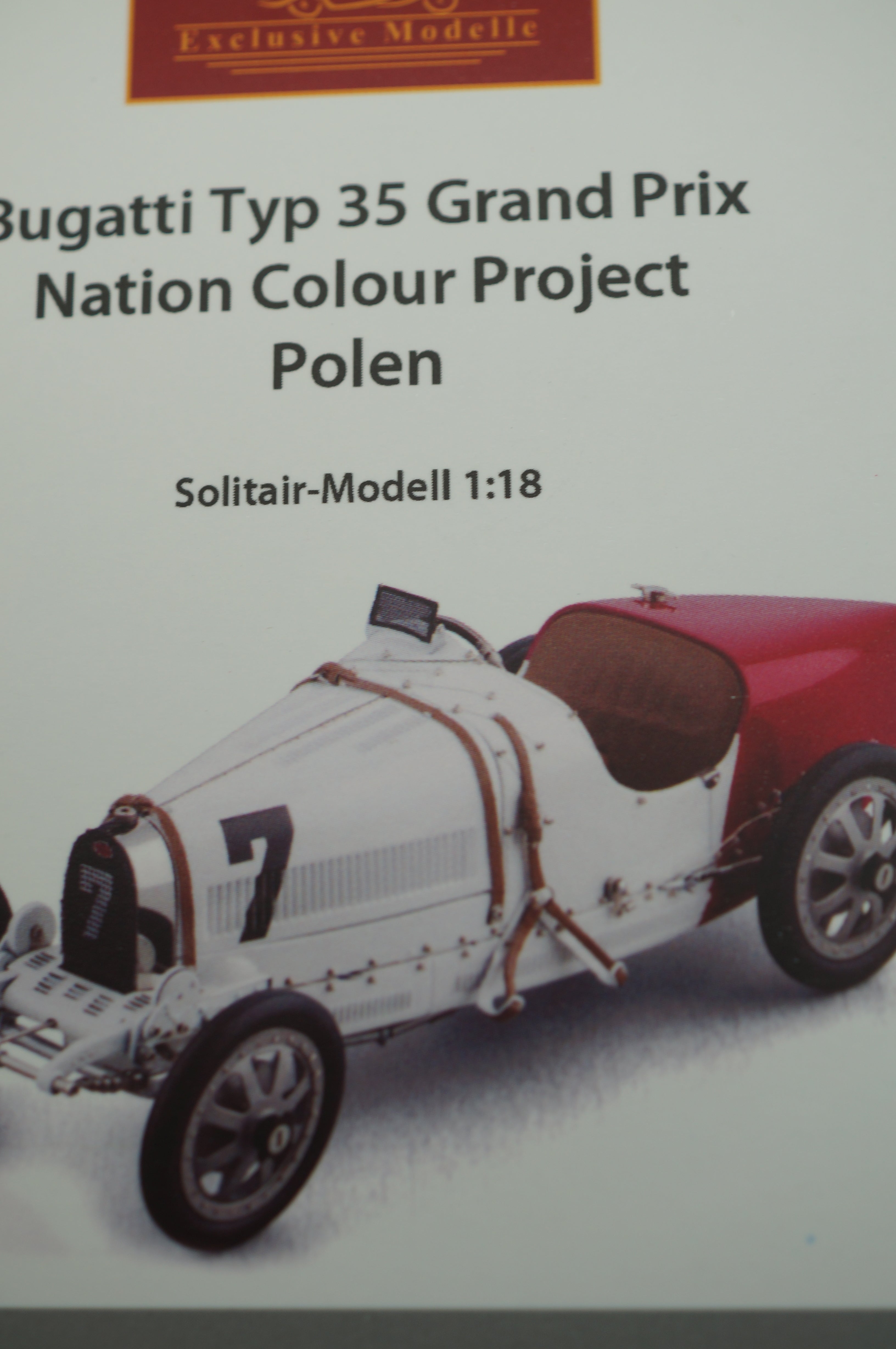 1:18 Bugatti T35 Nation Color Project - Polen #7 LE 2000 St. CMC M-100 003 -pre-owned-