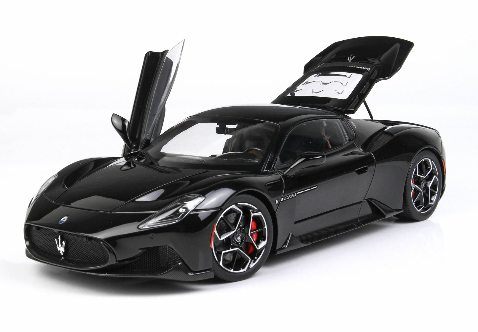 1/18 BBR Maserati MC20 Black Enigma Diecast full open HE180051B