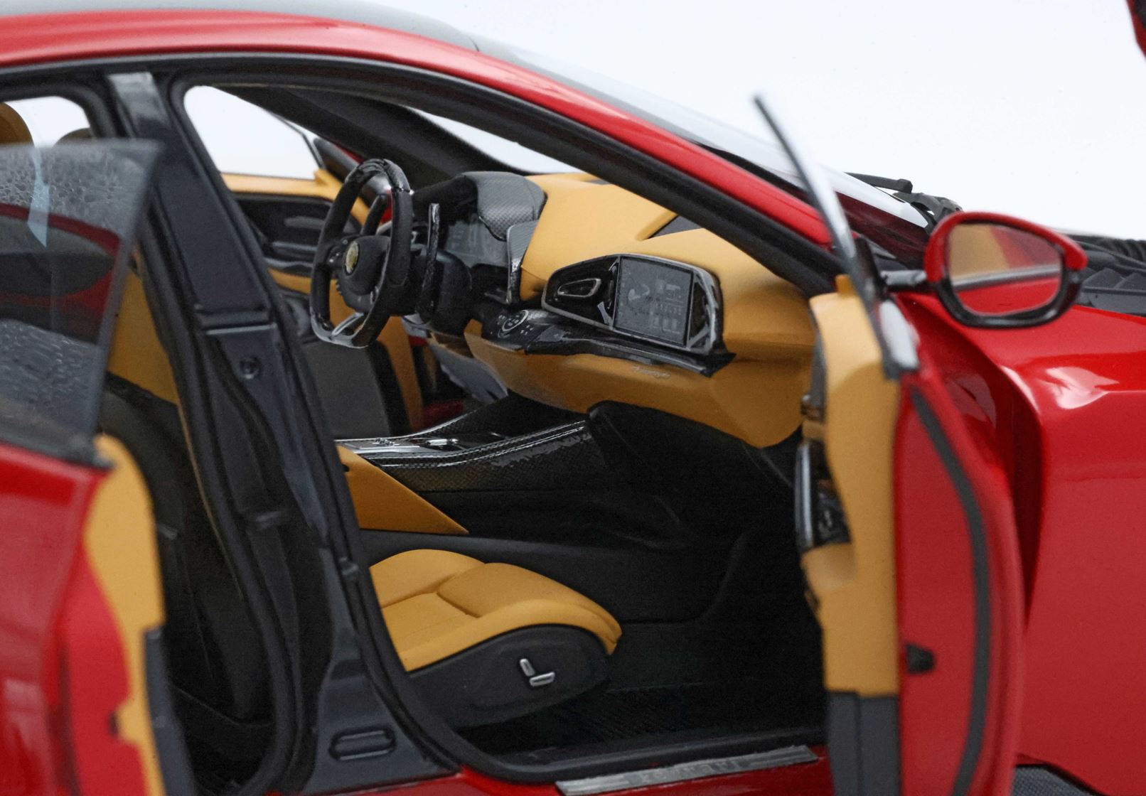 1/18 Ferrari Purosangue diecast panoramic roof, Rosso Corsa - Black Wheels BBR HE180053BDIE1